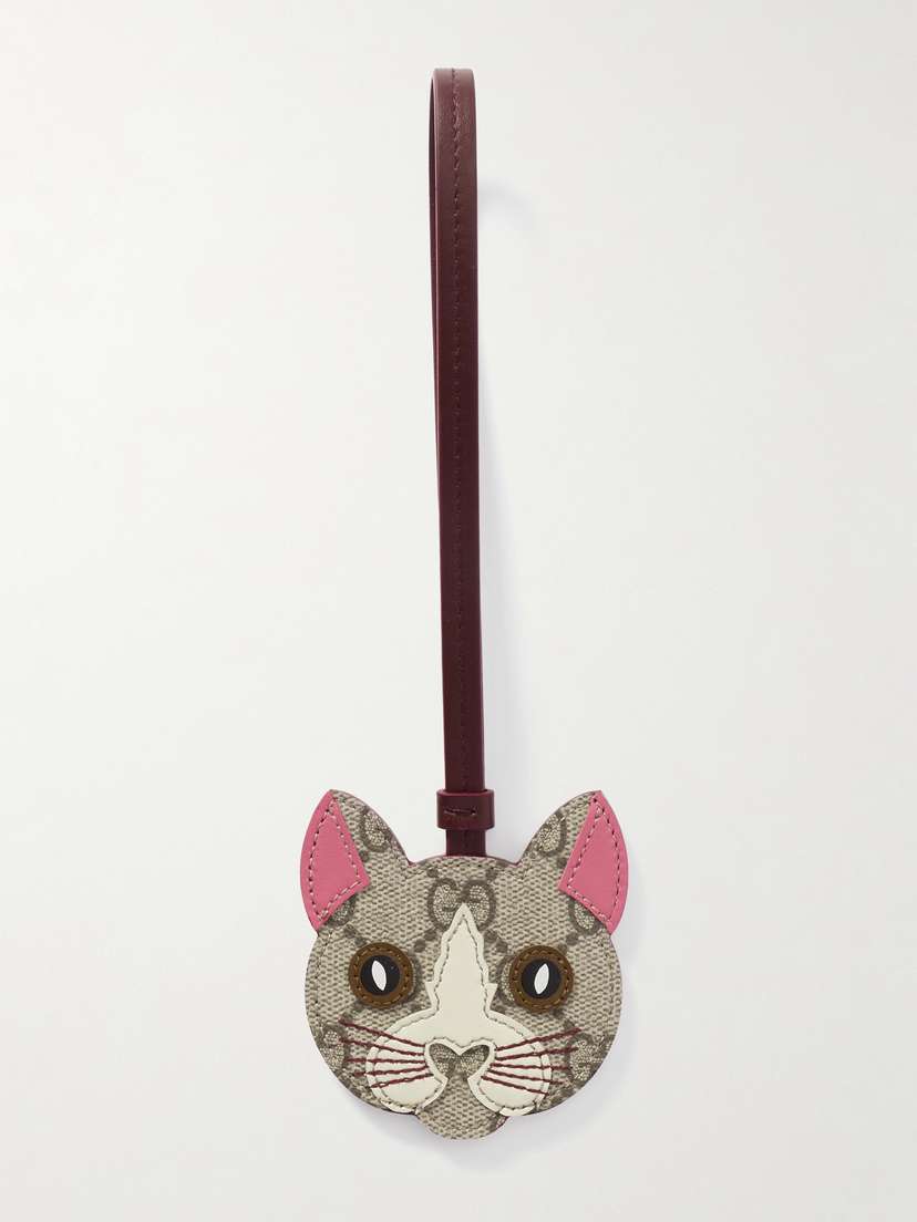 Gucci Leather And Printed Coated-canvas Bag Charm