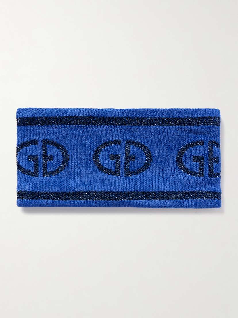 Goldbergh Lia Metallic Fleece-lined Wool-jacquard Headband