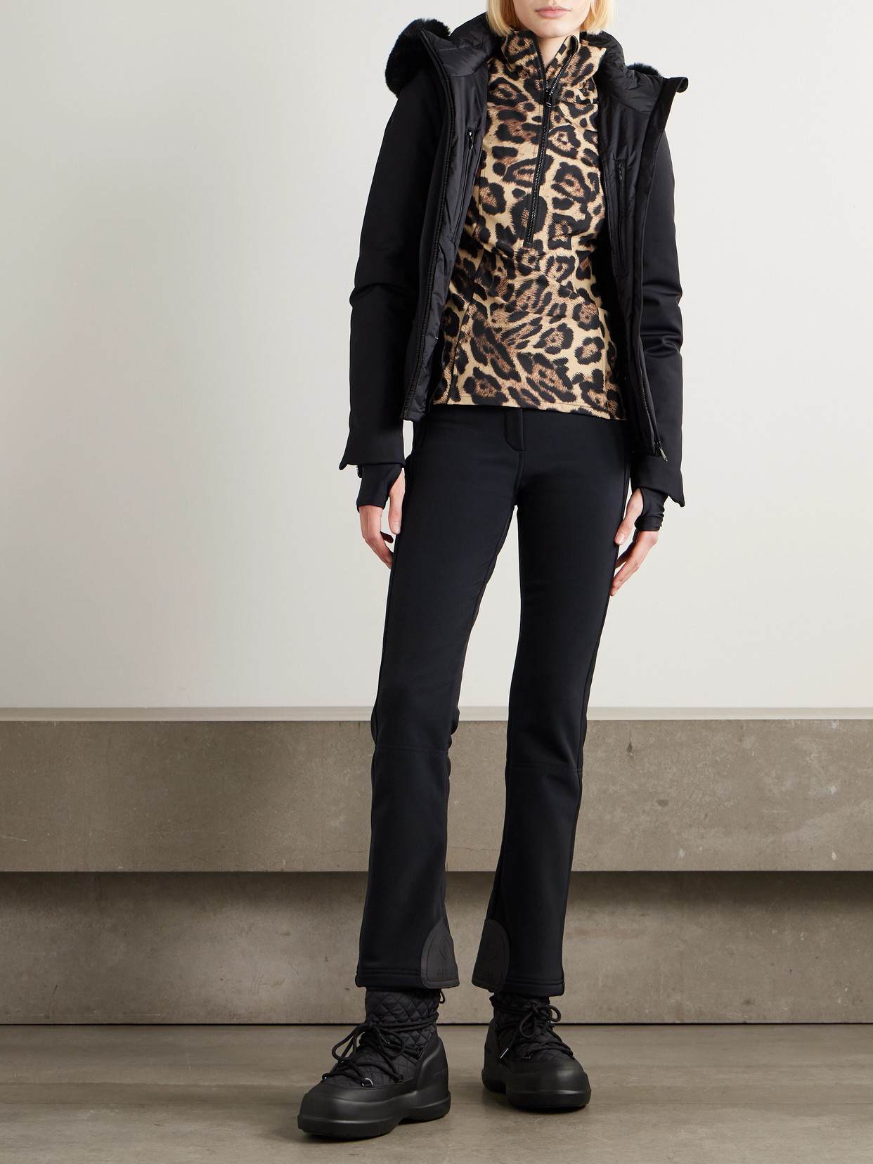 Goldbergh Womens Leona Jaguar-print Stretch-jersey Ski Top 7250 Jaguar Xl In Multi