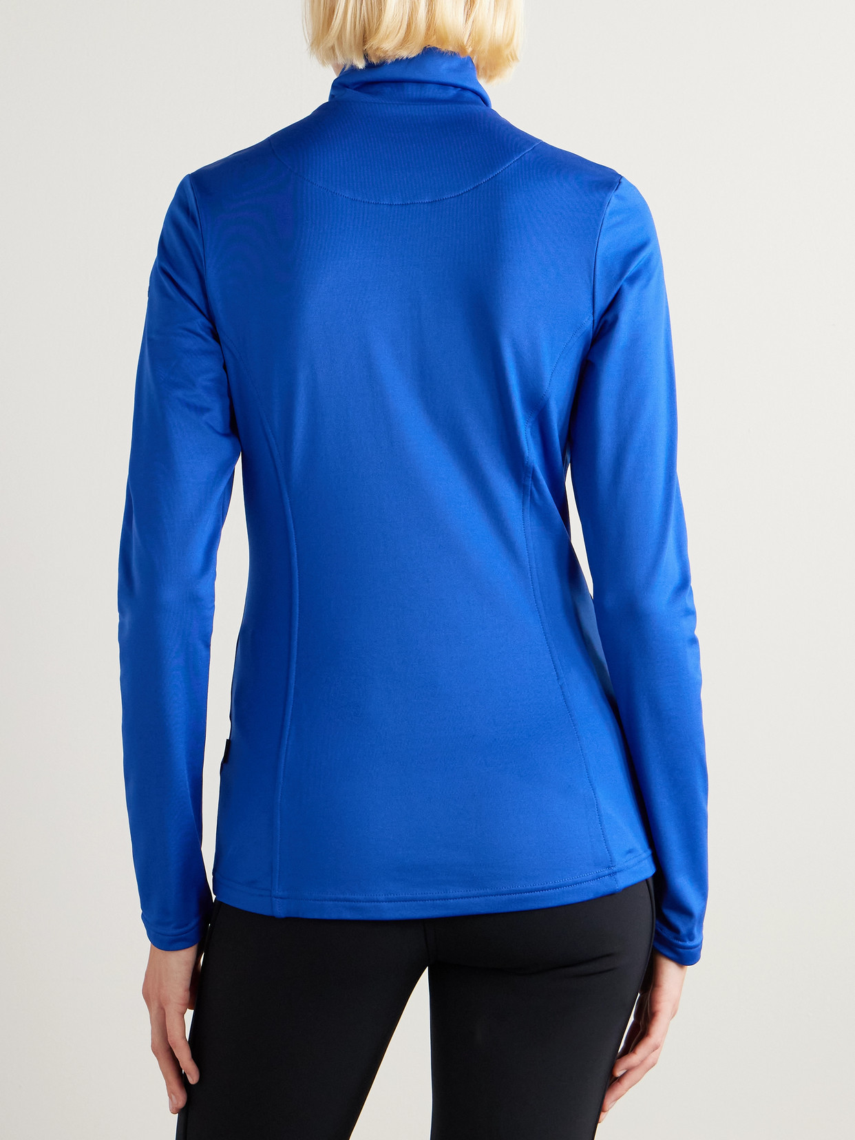 Goldbergh Serena Stretch Recycled-jersey Half-zip Top In Blue