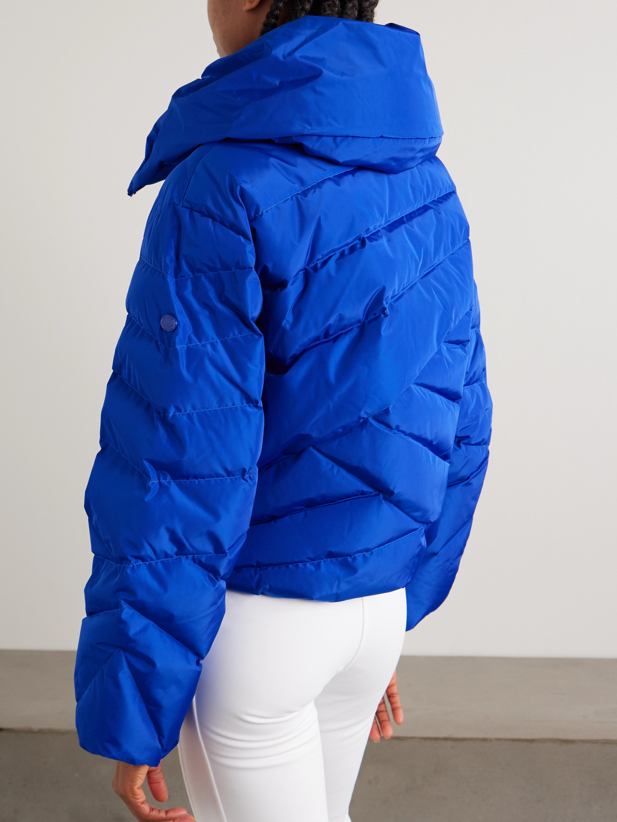 Goldbergh Liora Quilted Recycled Down Ski Jacket In Blue