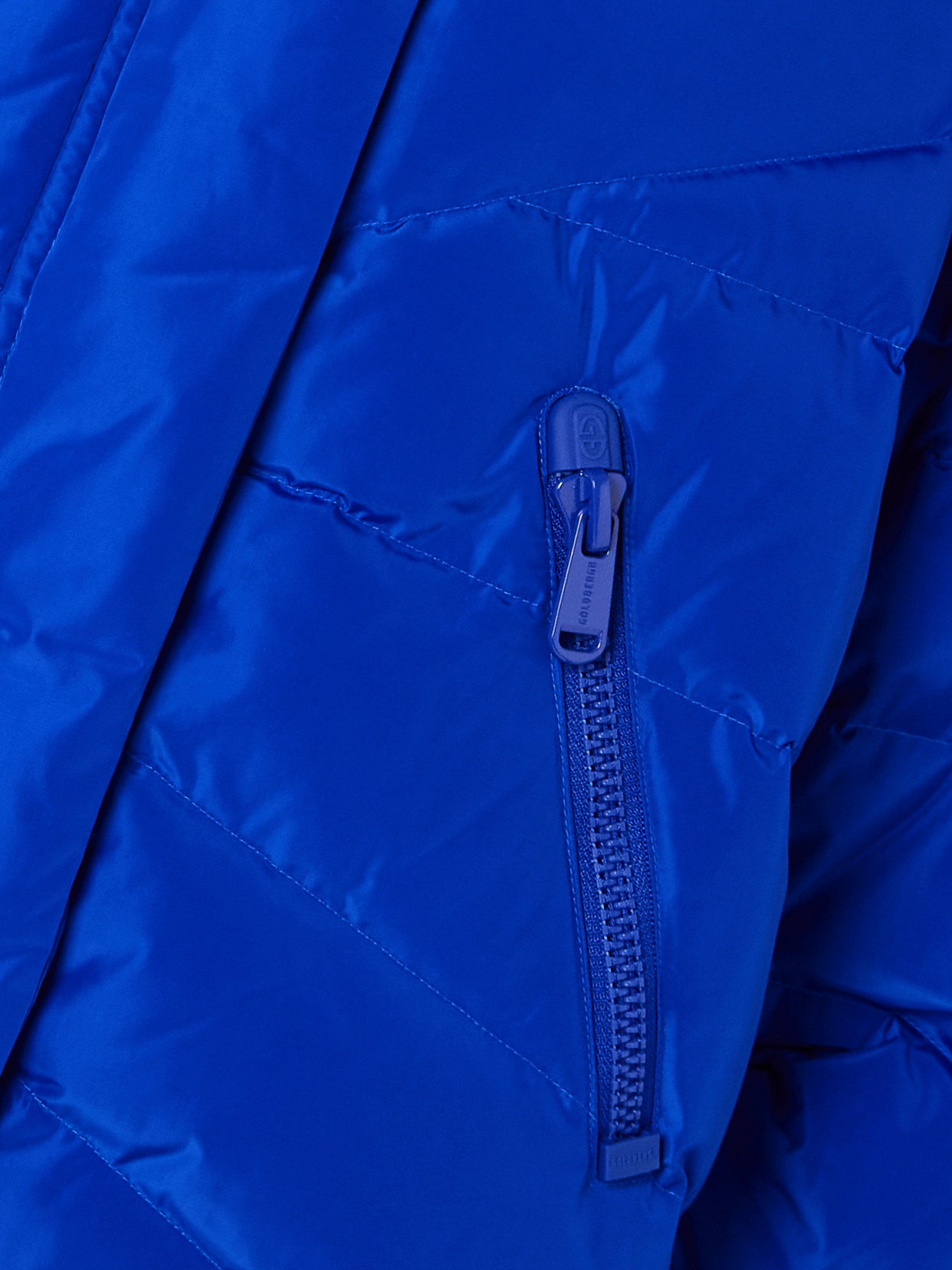 Goldbergh Liora Quilted Recycled Down Ski Jacket In Blue