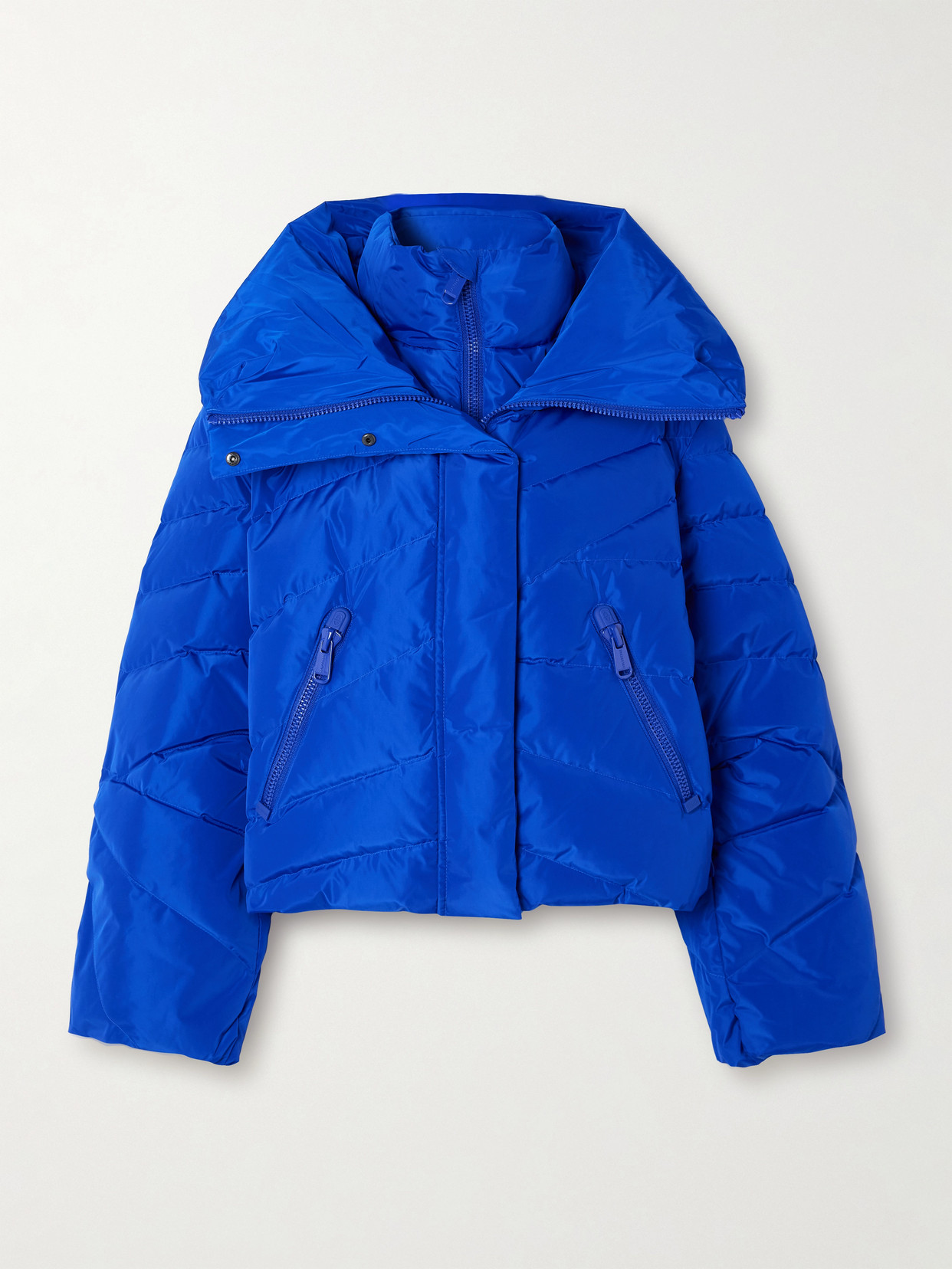 Goldbergh Liora Quilted Recycled Down Ski Jacket In Blue