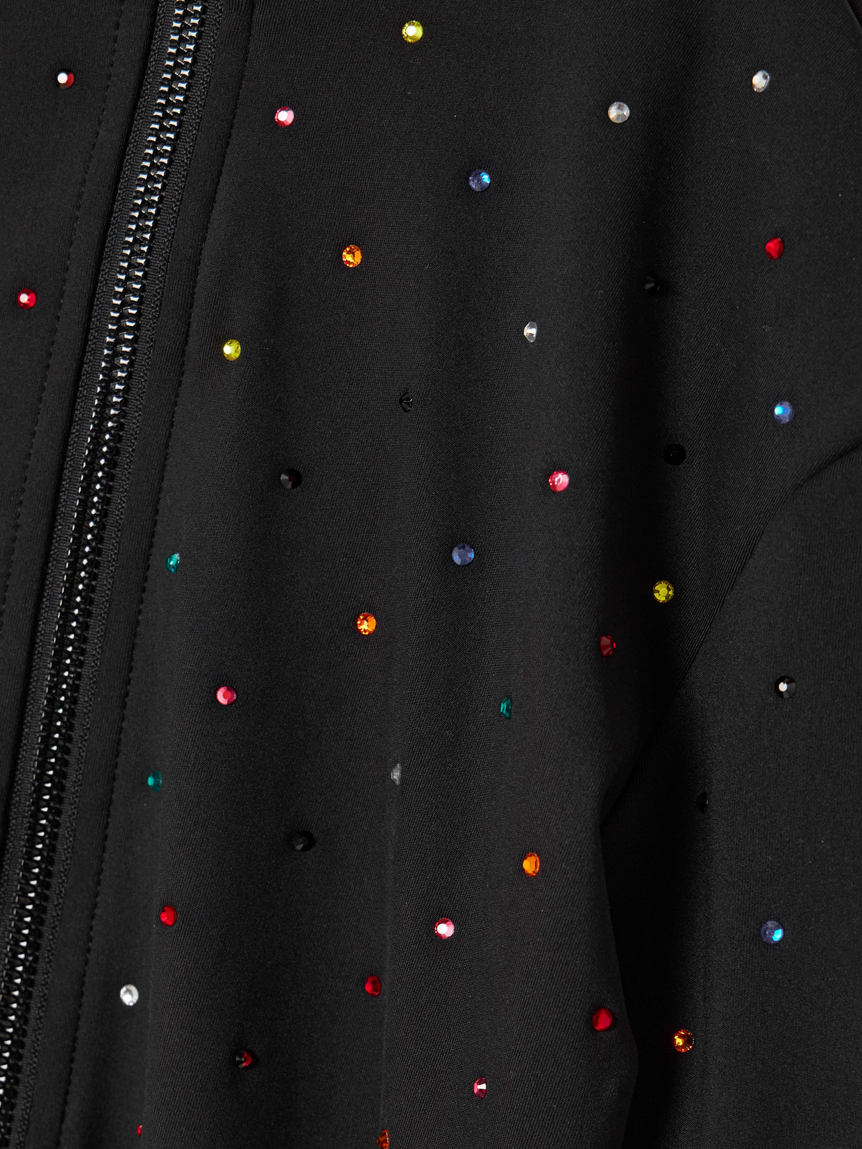 Éclair Crystal-Embellished Stretch Recycled-Jersey Half-Zip Top