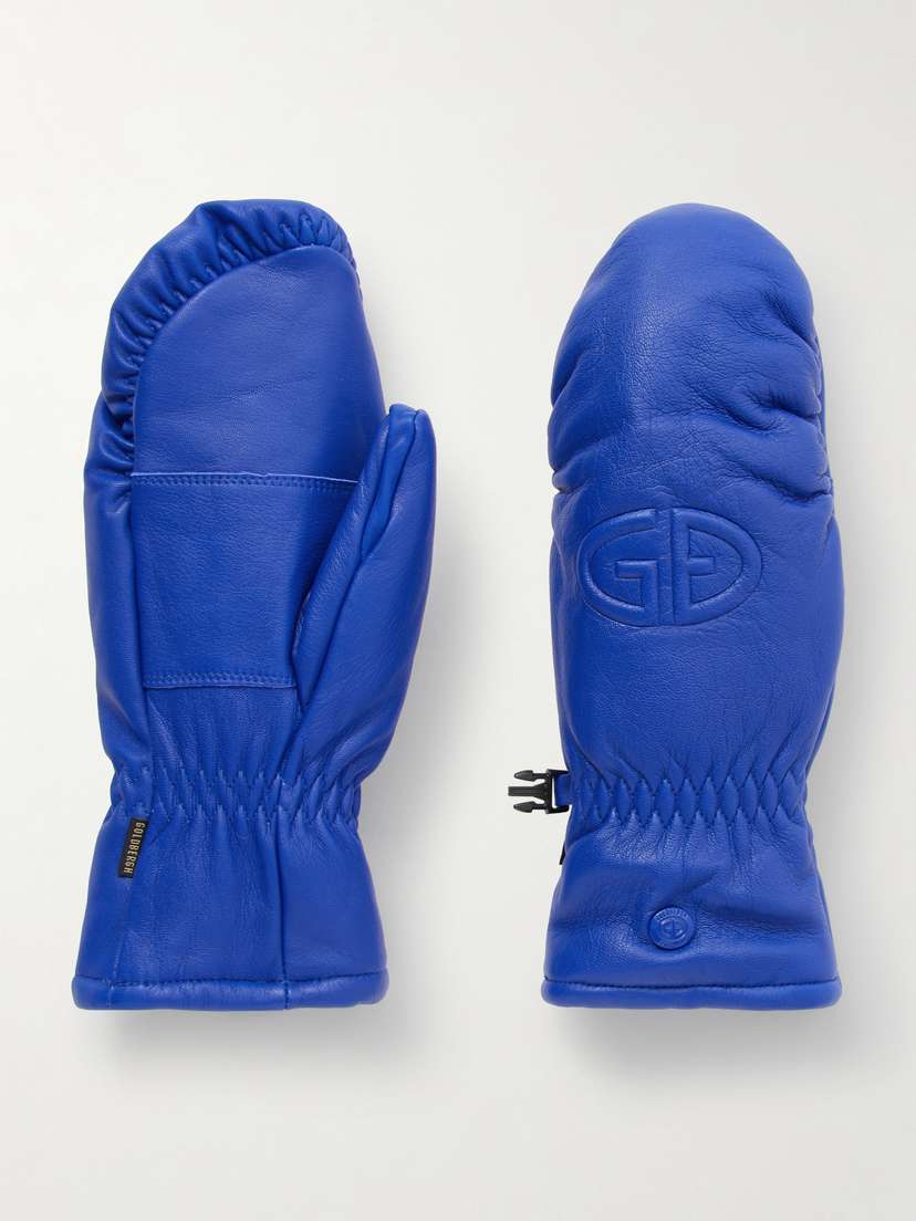 Goldbergh Hilja Logo-embossed Padded Leather Mittens