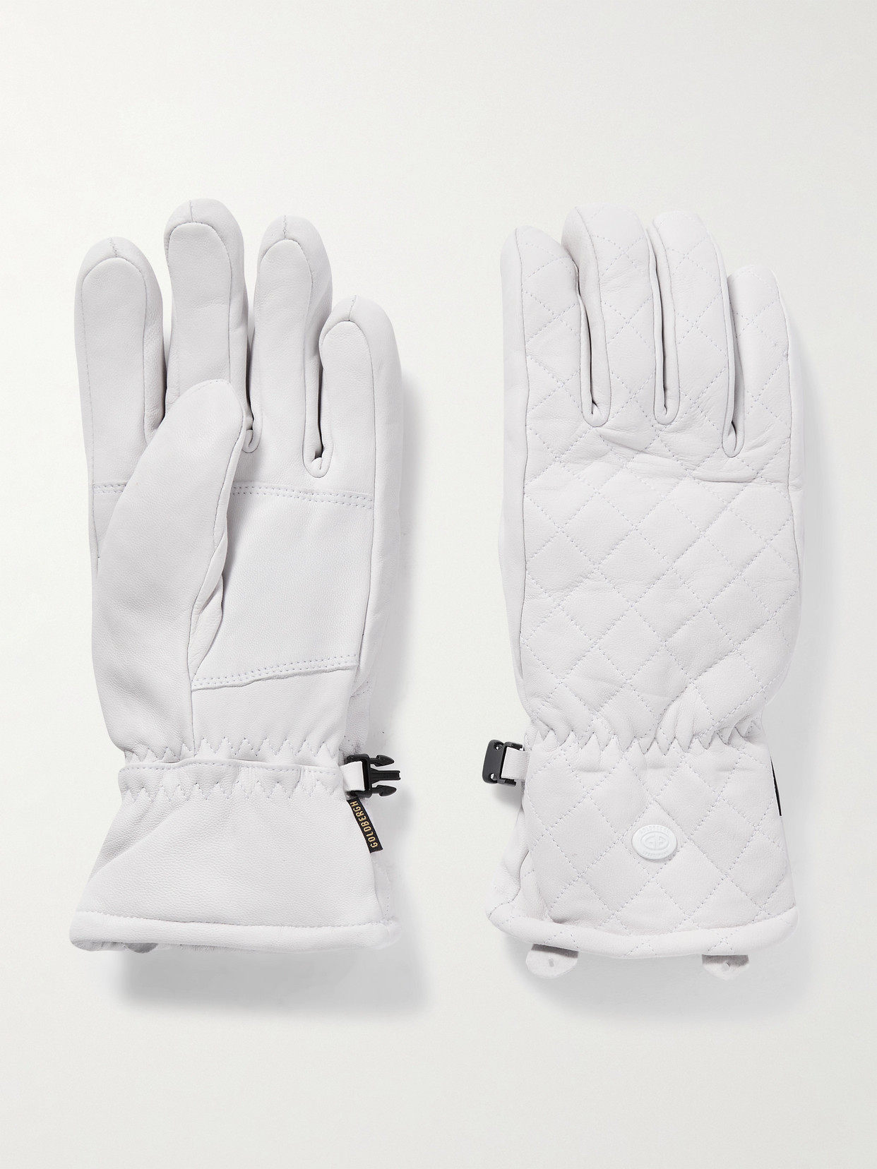 Goldbergh Nishi Quilted Leather Gloves In White