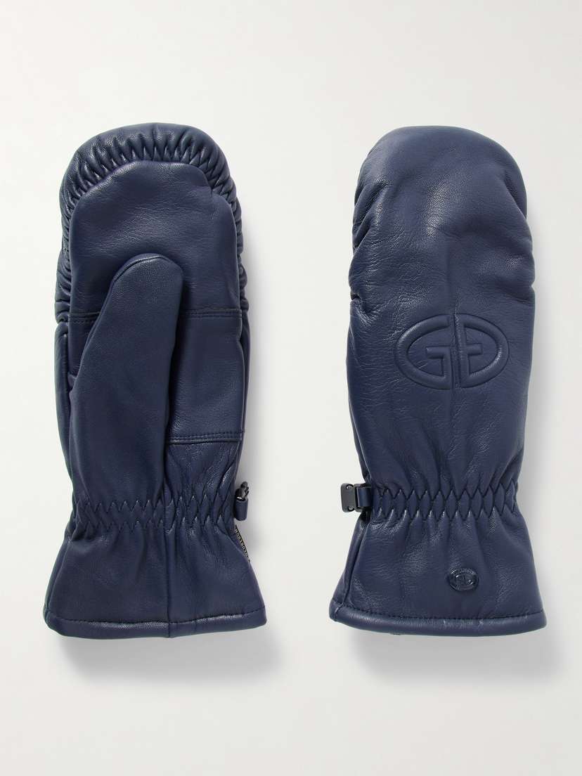 Goldbergh Hilja Logo-embossed Padded Leather Mittens