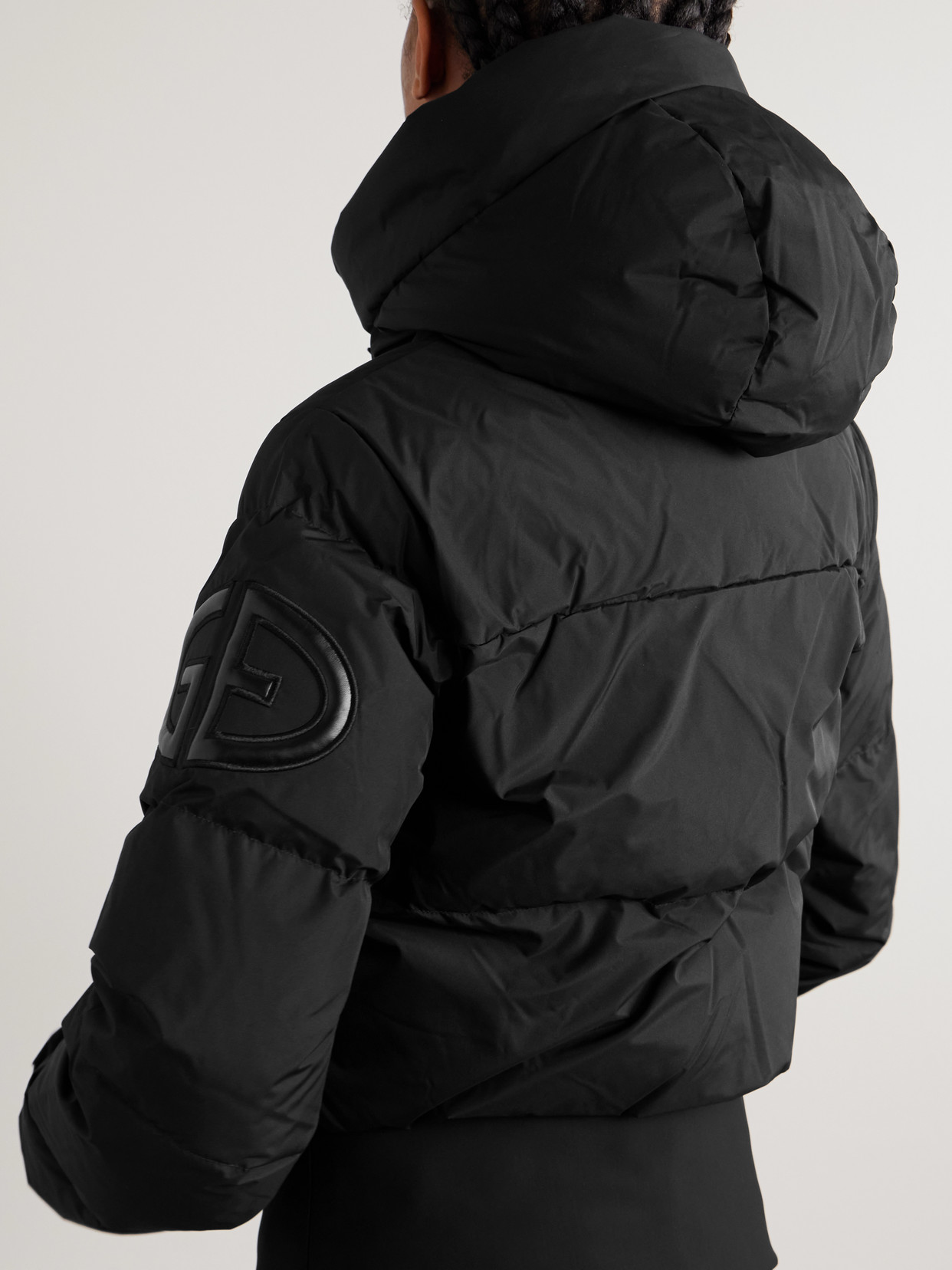 Goldbergh Village Hooded Quilted Down Ski Jacket In Black