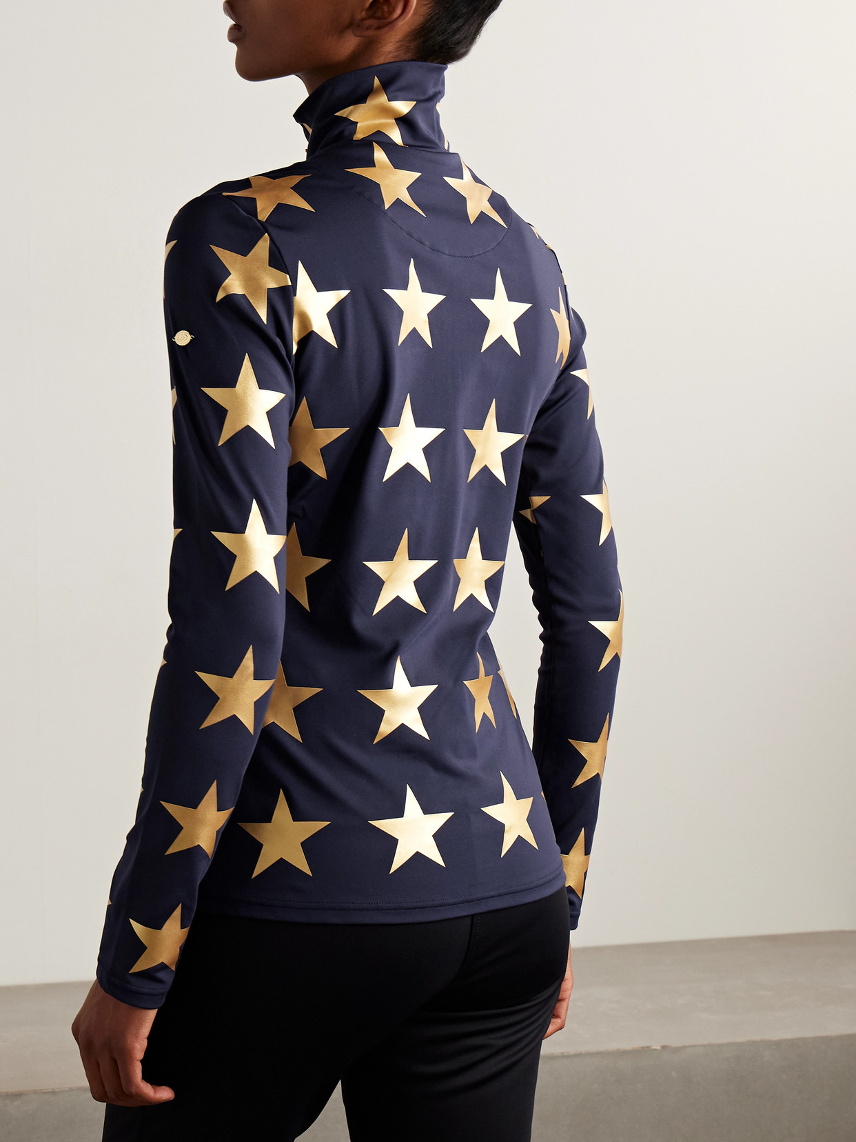 Goldbergh Lunaria Metallic Printed Stretch Recycled-jersey Base Layer In Multi