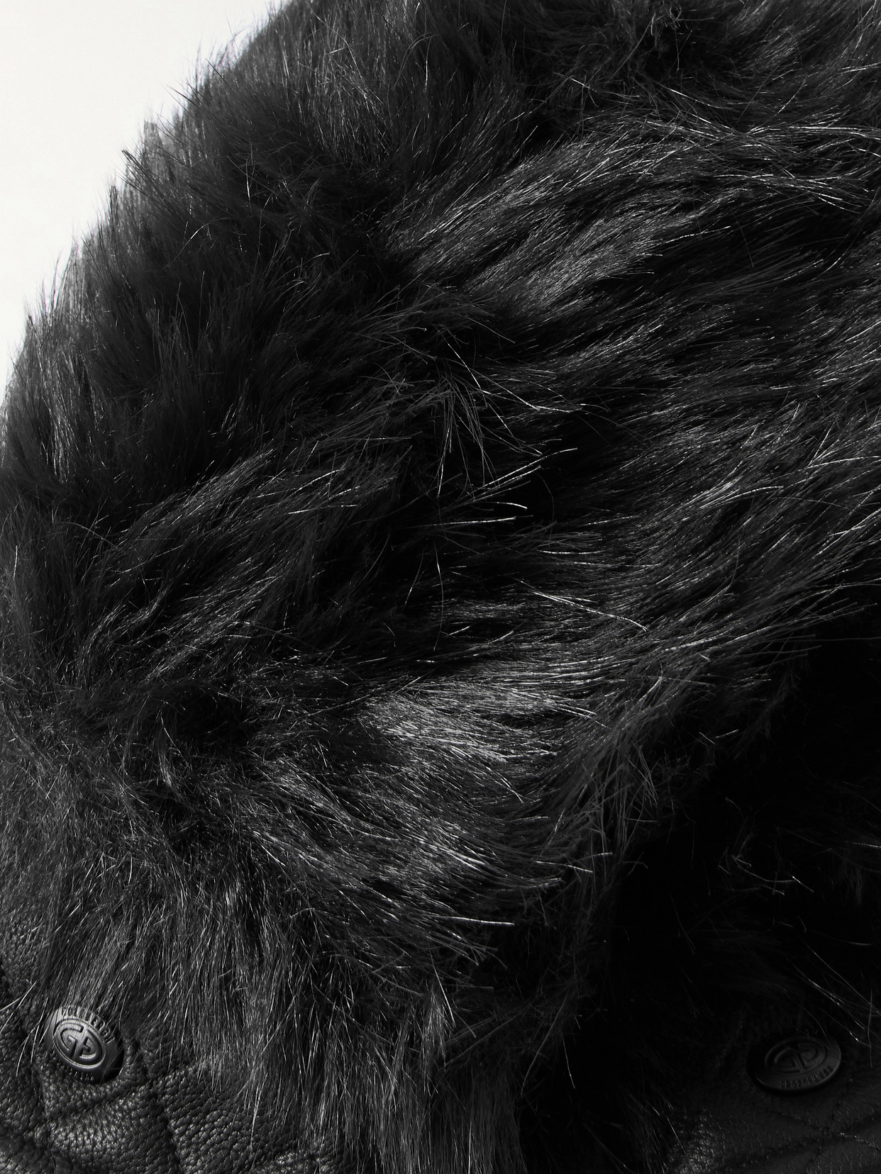 Goldbergh Hill Plush-trimmed Padded Leather Ski Gloves In Black