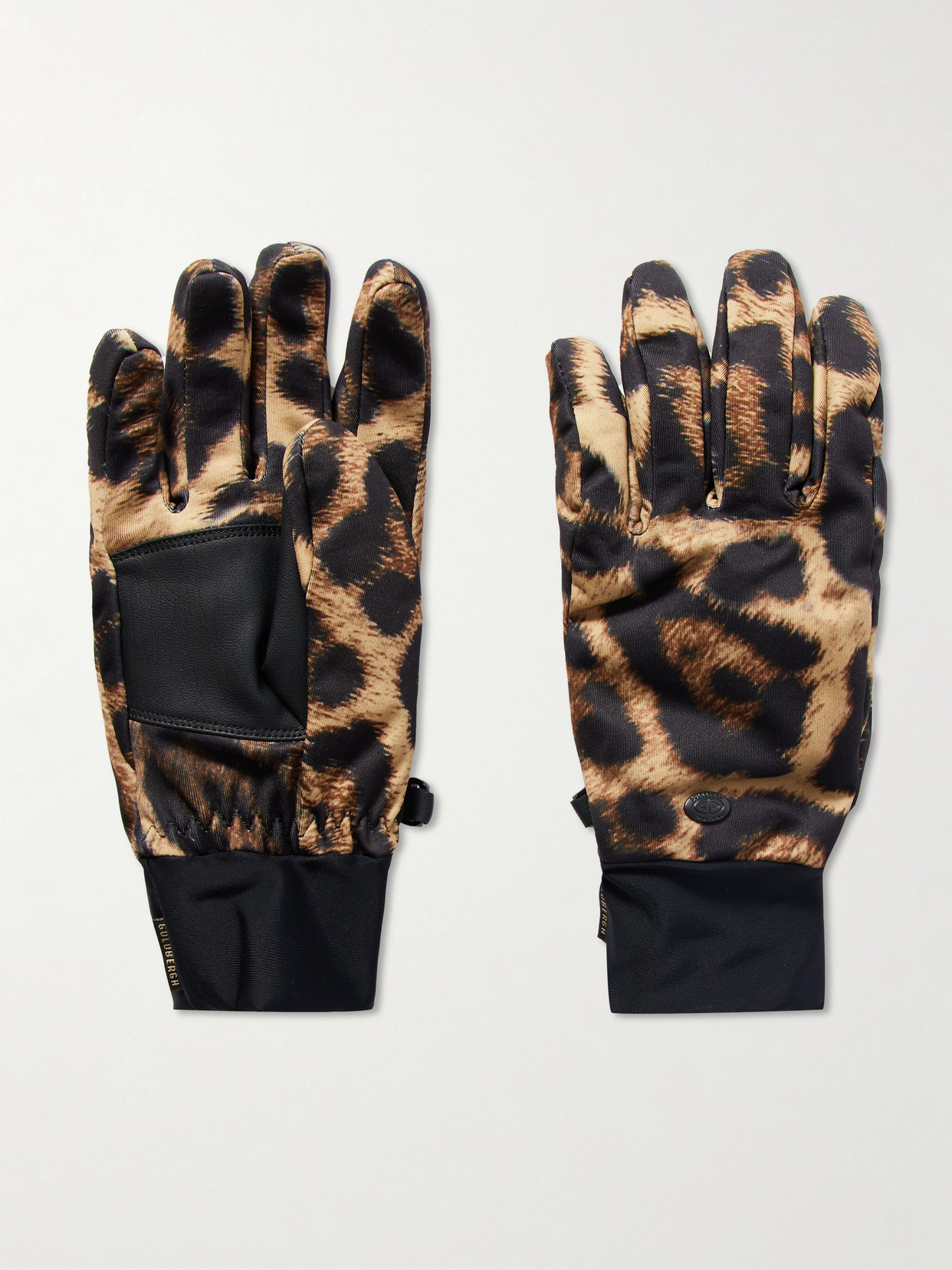 Goldbergh Softy Padded Jaguar-print Ski Gloves In Multi
