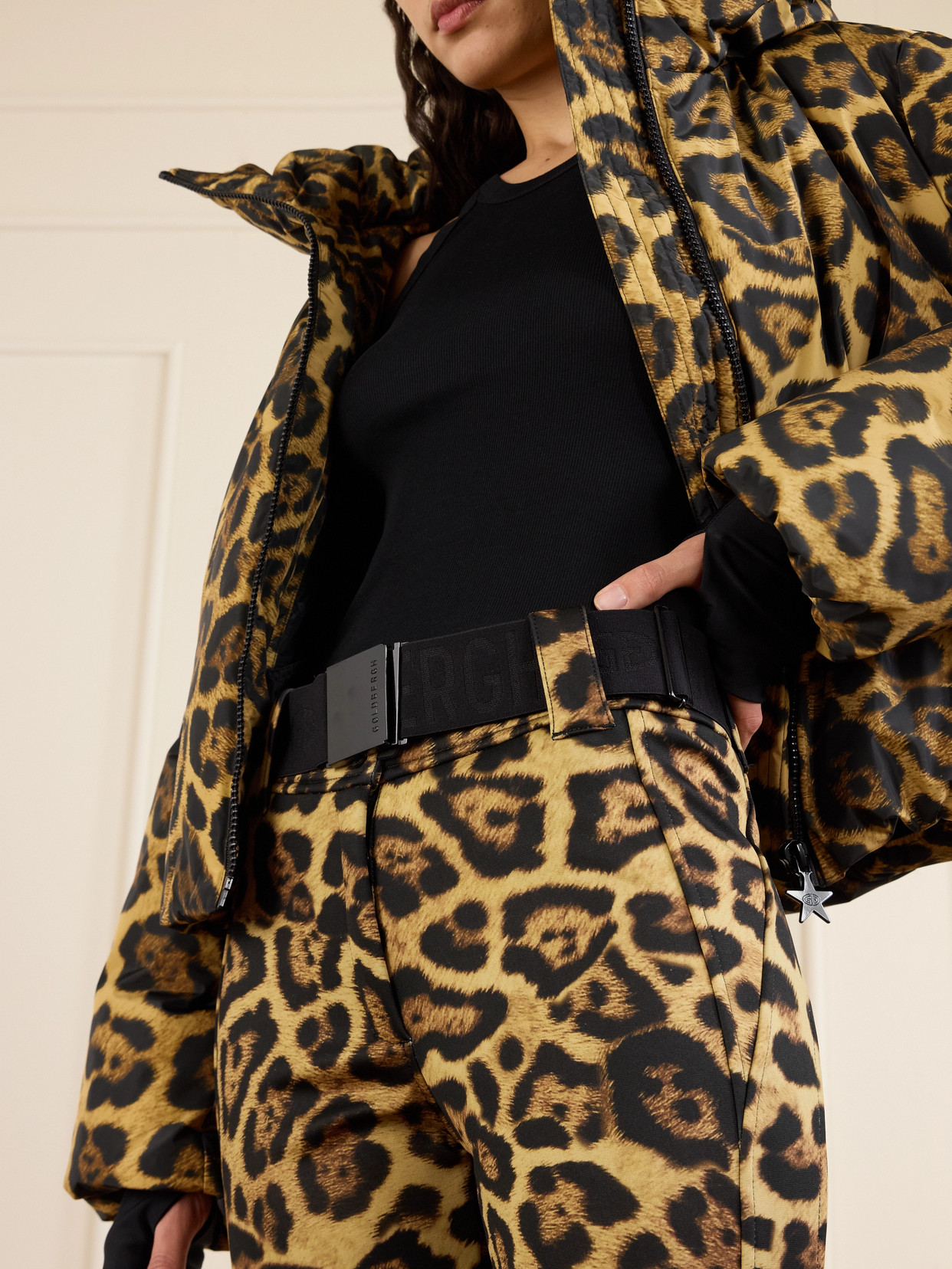 Goldbergh Womens 7250 Jaguar Minou Flared Woven Ski Trousers In Multi