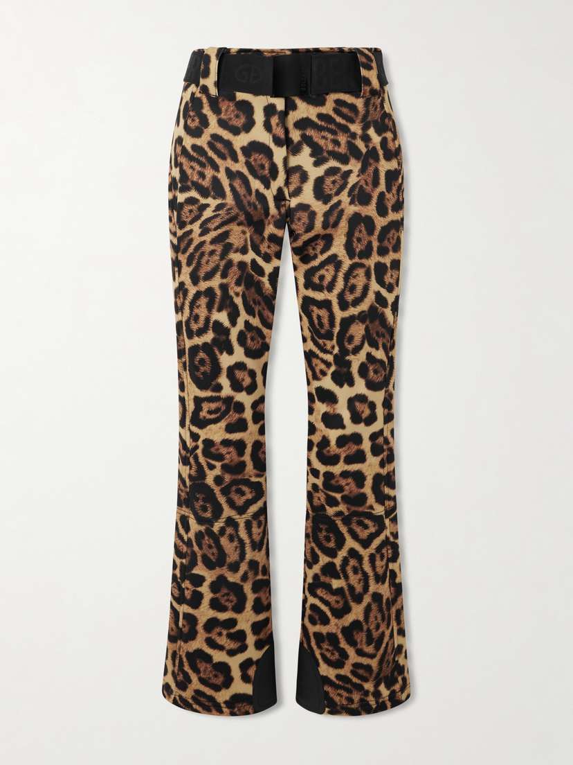 Goldbergh Minou Belted Leopard-print Ski Pants