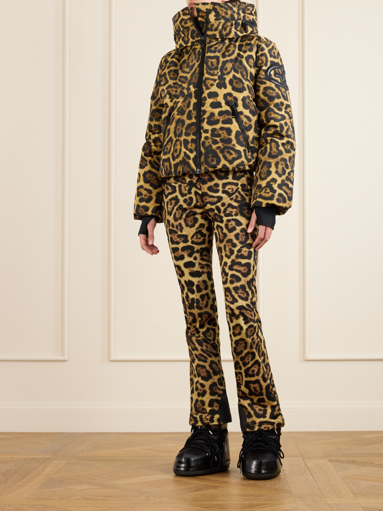 Goldbergh Womens 7250 Jaguar Minou Flared Woven Ski Trousers In Multi