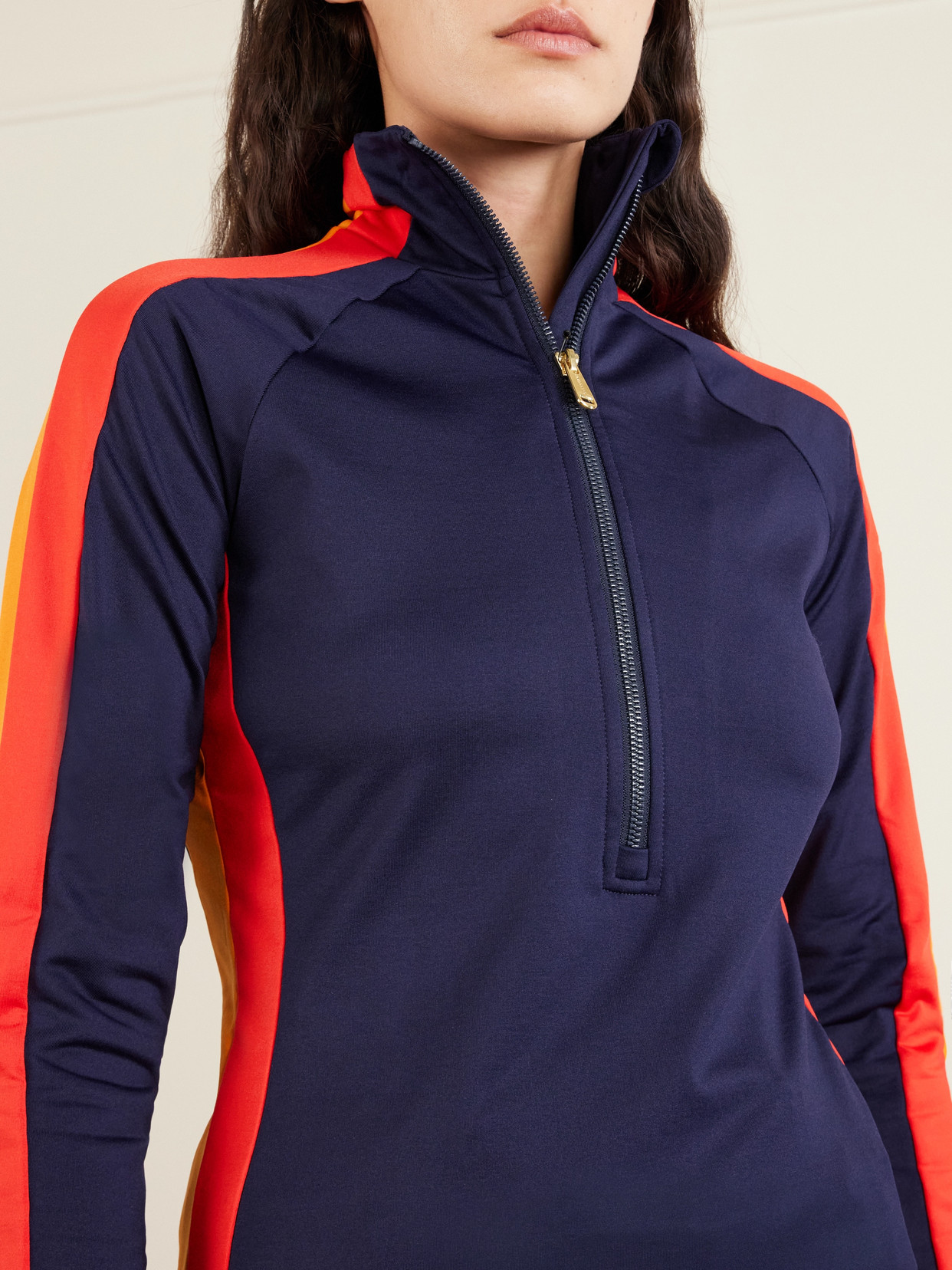 Goldbergh Fuoco Striped Recycled Stretch-jersey Base Layer In Blue