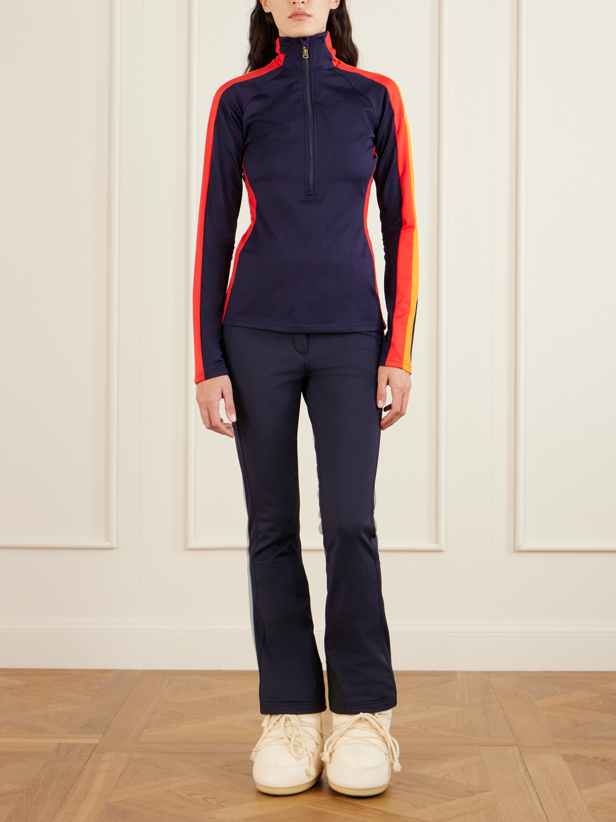 Goldbergh Fuoco Striped Recycled Stretch-jersey Base Layer In Blue