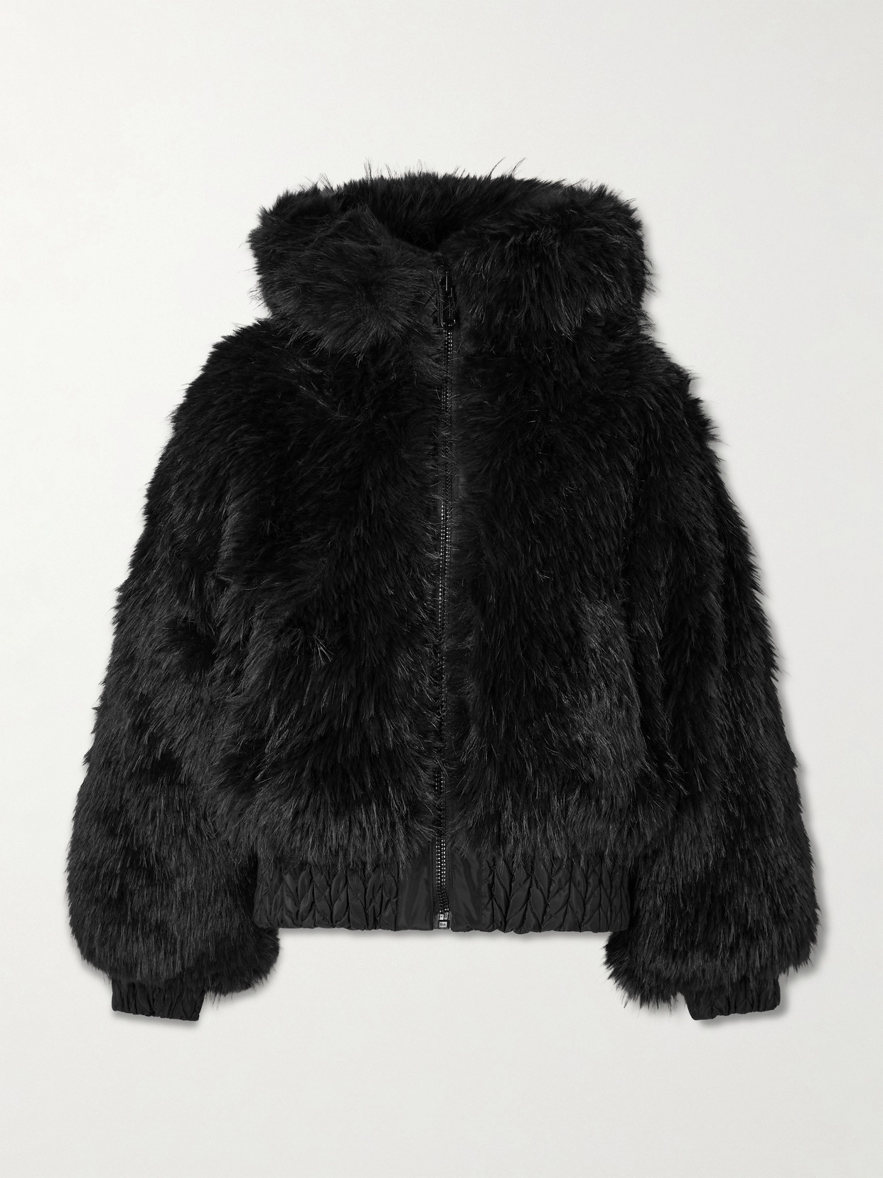 Goldbergh Indira Reversible Hooded Padded Recycled And Plush Ski Jacket In Black