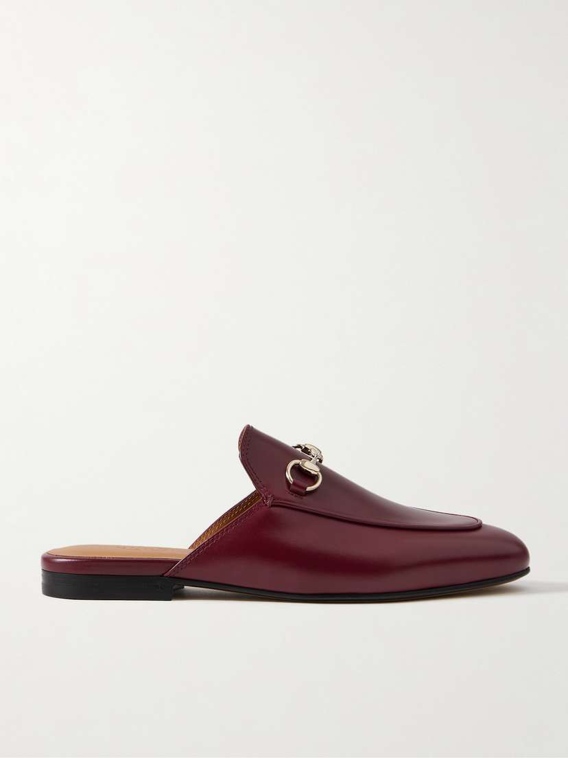 Gucci Princetown Horsebit-detailed Leather Slippers