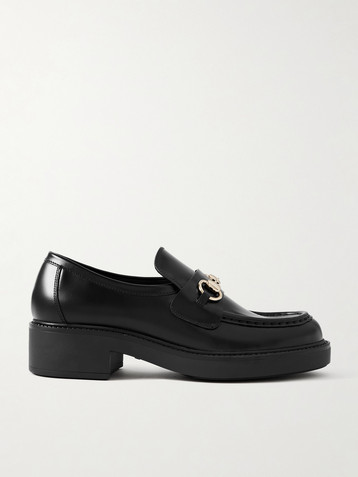 Gucci - Sylke horsebit-detailed leather loafers | Plush