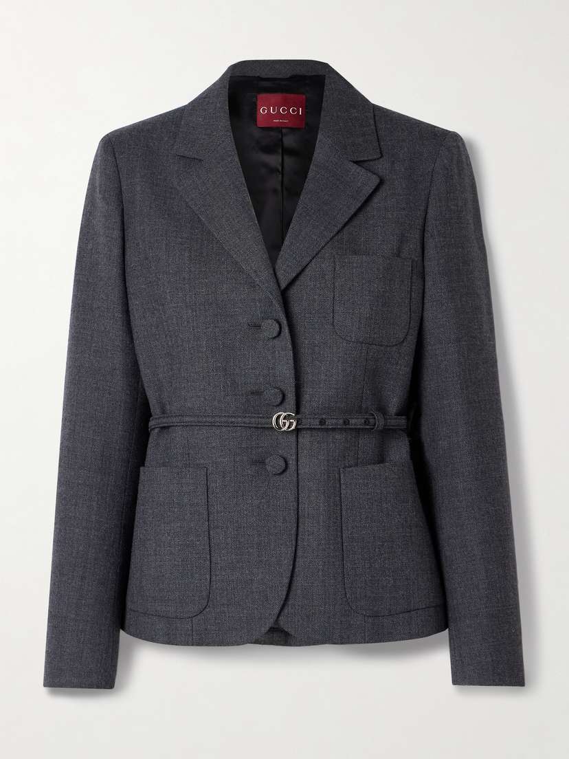 Gucci Grain De Poudre Wool Blazer