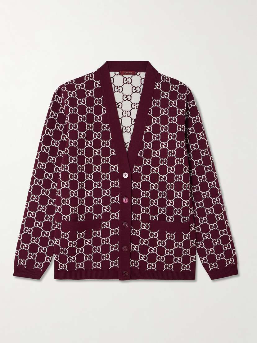 Gucci Reversible Jacquard-knit Wool-blend Cardigan