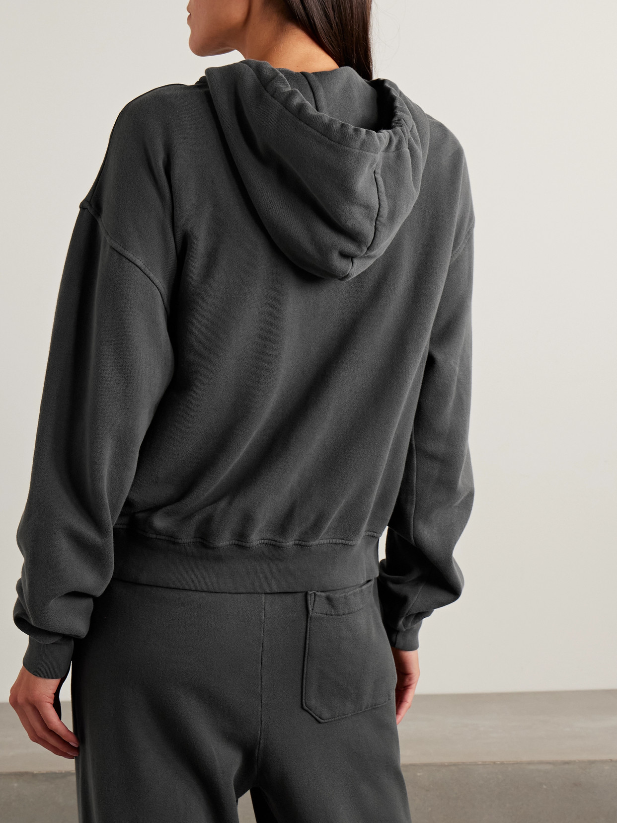 The Elder Statesman Daily Cotton And Cashmere-blend Jersey Hoodie In Multi