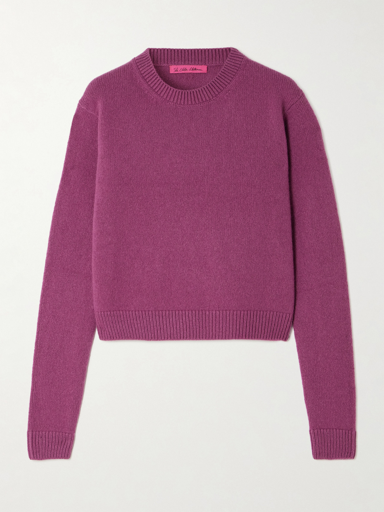The Elder Statesman Cashmere Sweater In Purple