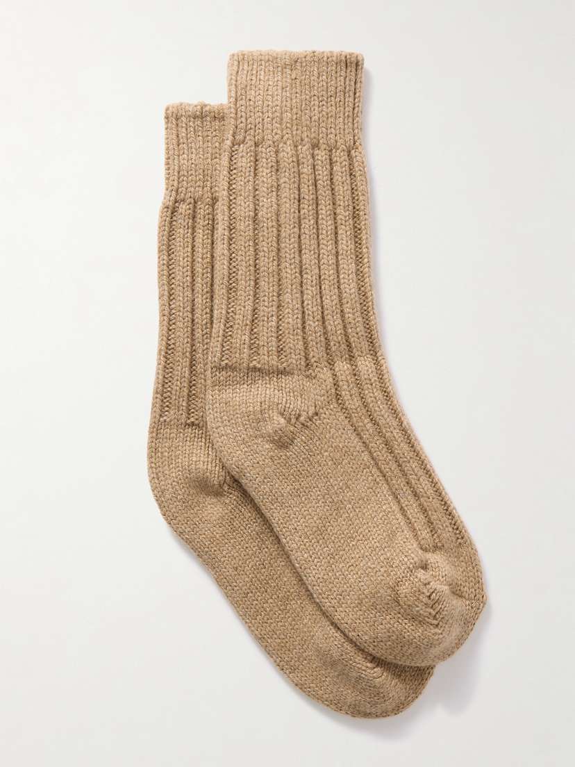 The Elder Statesman Yosemite Ribbed Cashmere Socks