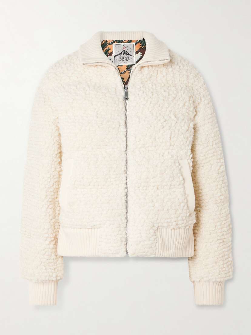 Perfect Moment Padded Wool-bouclé Down Ski Jacket