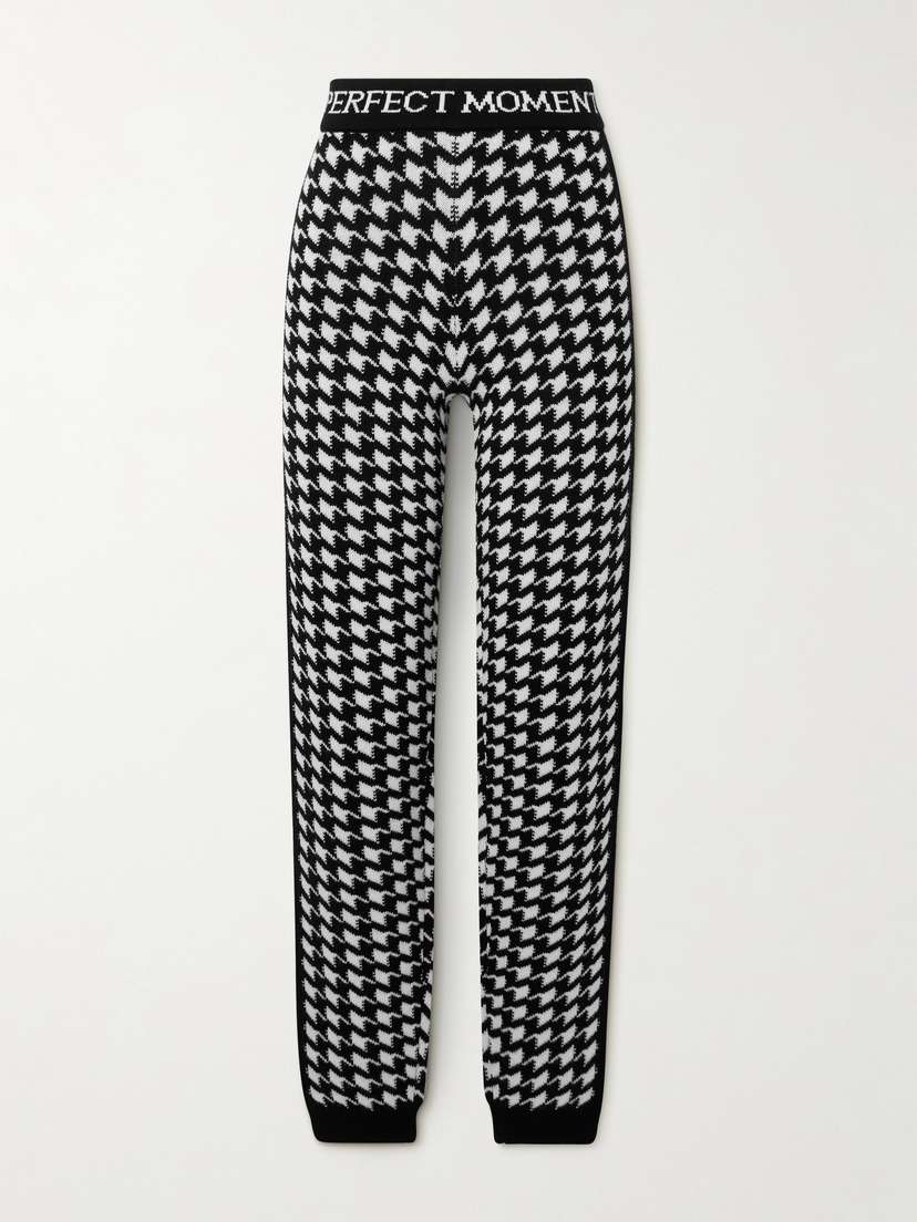 Perfect Moment Houndstooth Merino Wool Leggings