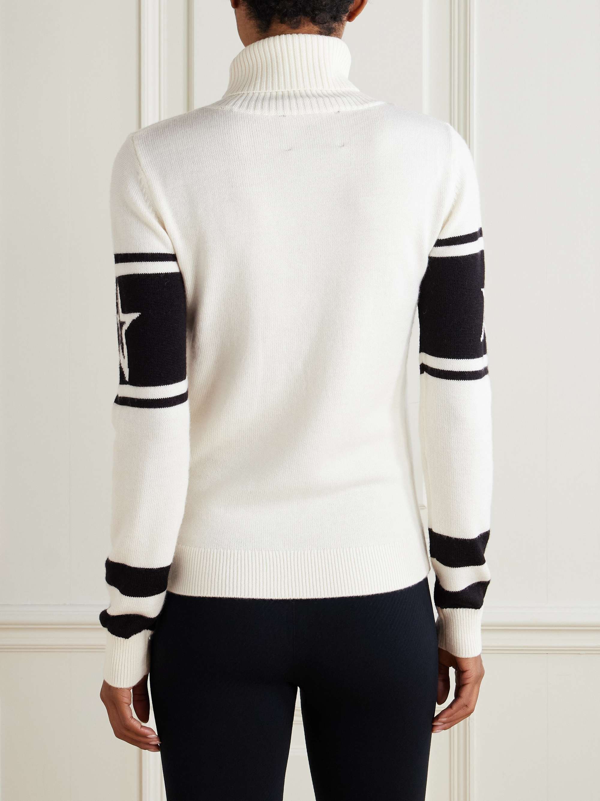 PERFECT MOMENT Schild intarsia merino wool turtleneck sweater