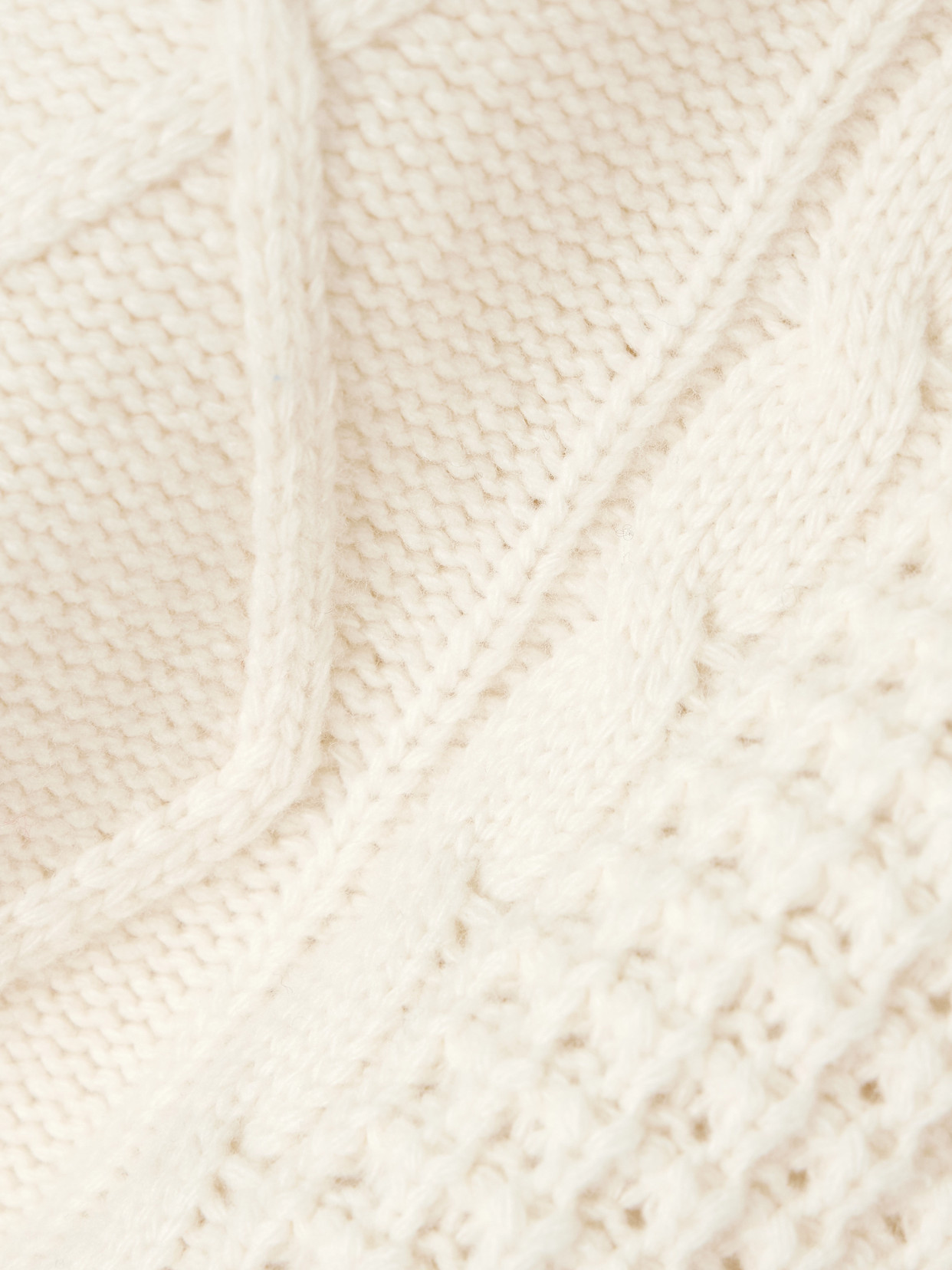 Perfect Moment Crystal Cropped Cable-knit Merino Wool Turtleneck Tank In White