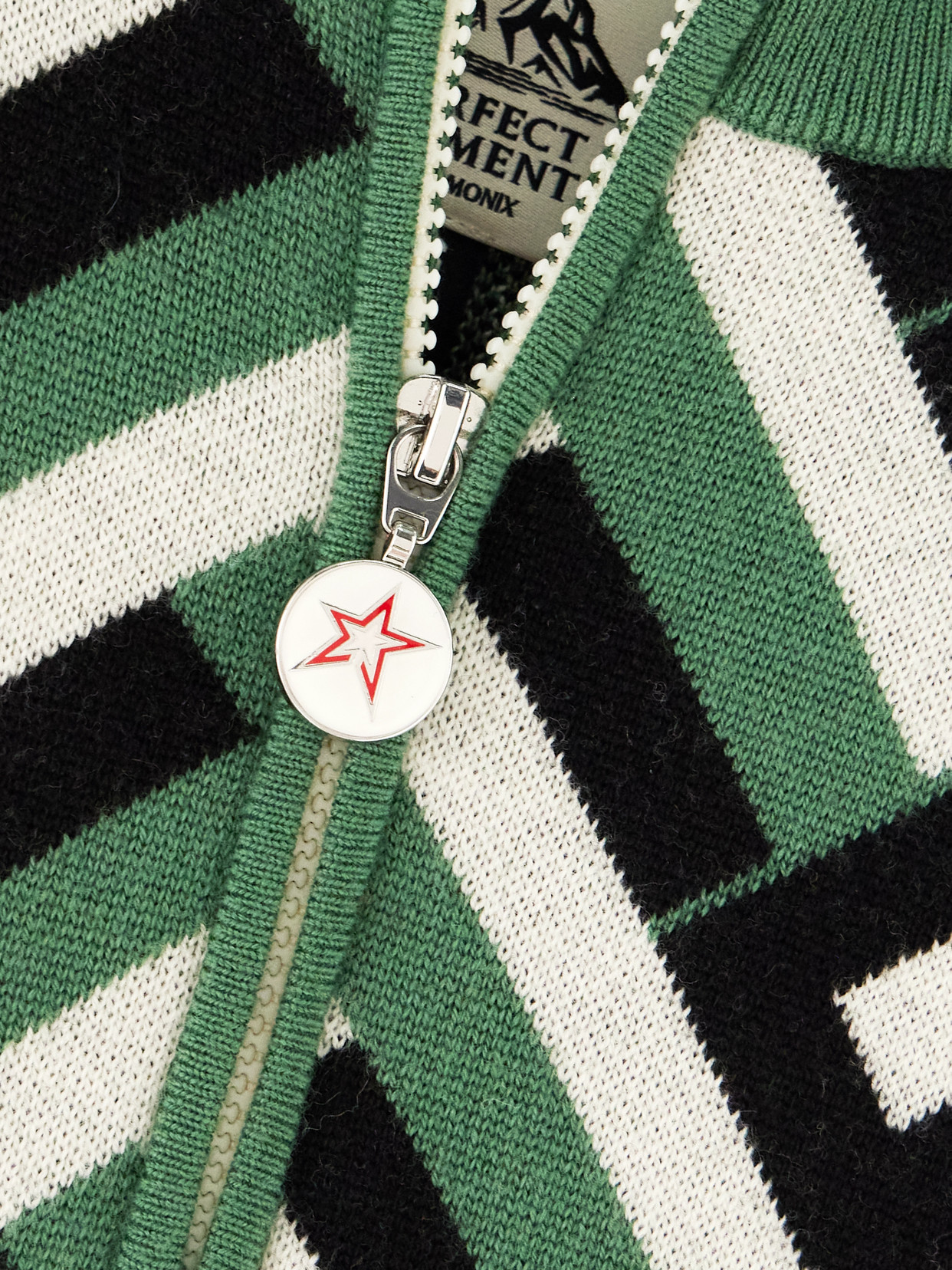 Perfect Moment La Tour Jacquard-knit Merino Wool Half-zip Sweater In Gray