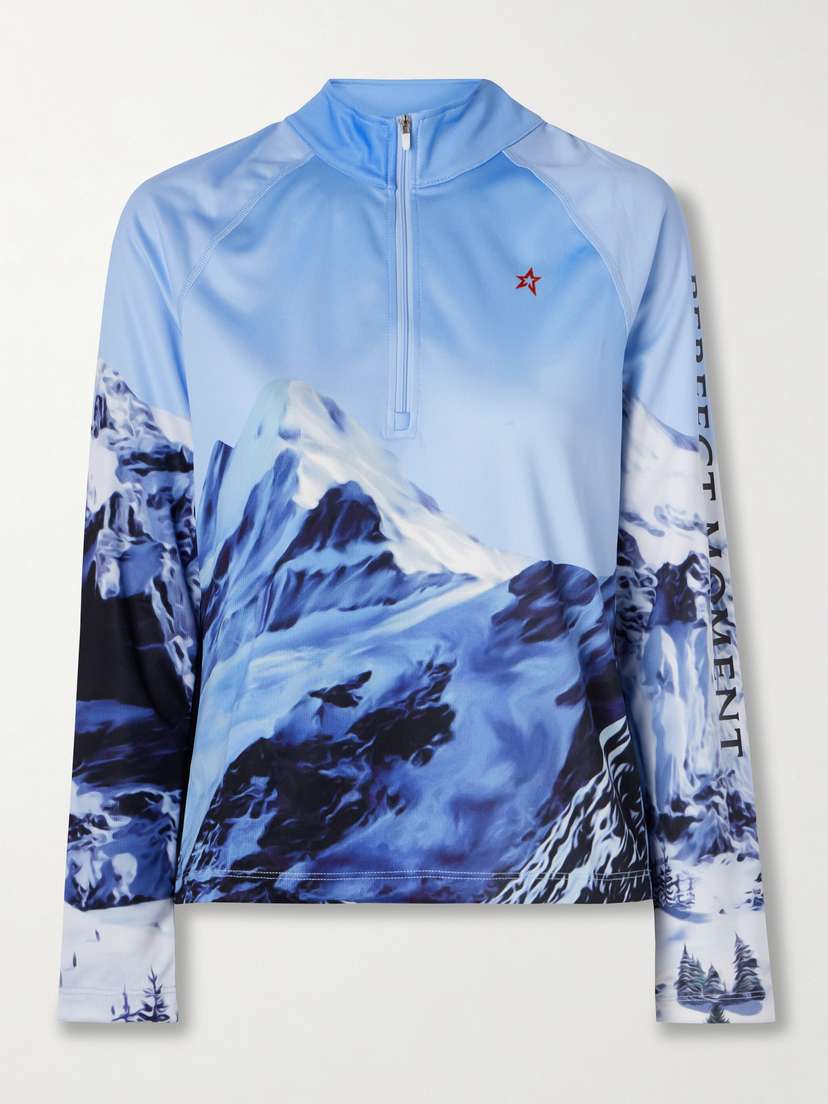 Perfect Moment Printed Stretch-jersey Base Layer