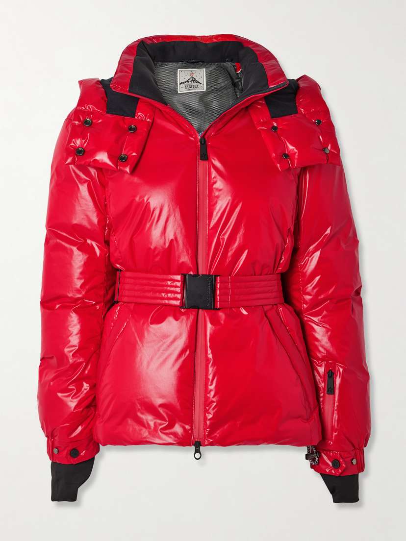 Perfect Moment Candice Hooded Belted Down Ski Jacket