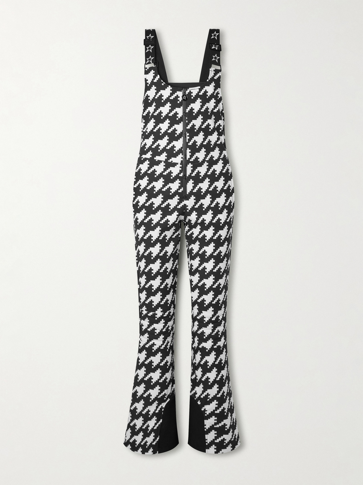 Perfect Moment Jg Houndstooth Ski Salopettes In Black
