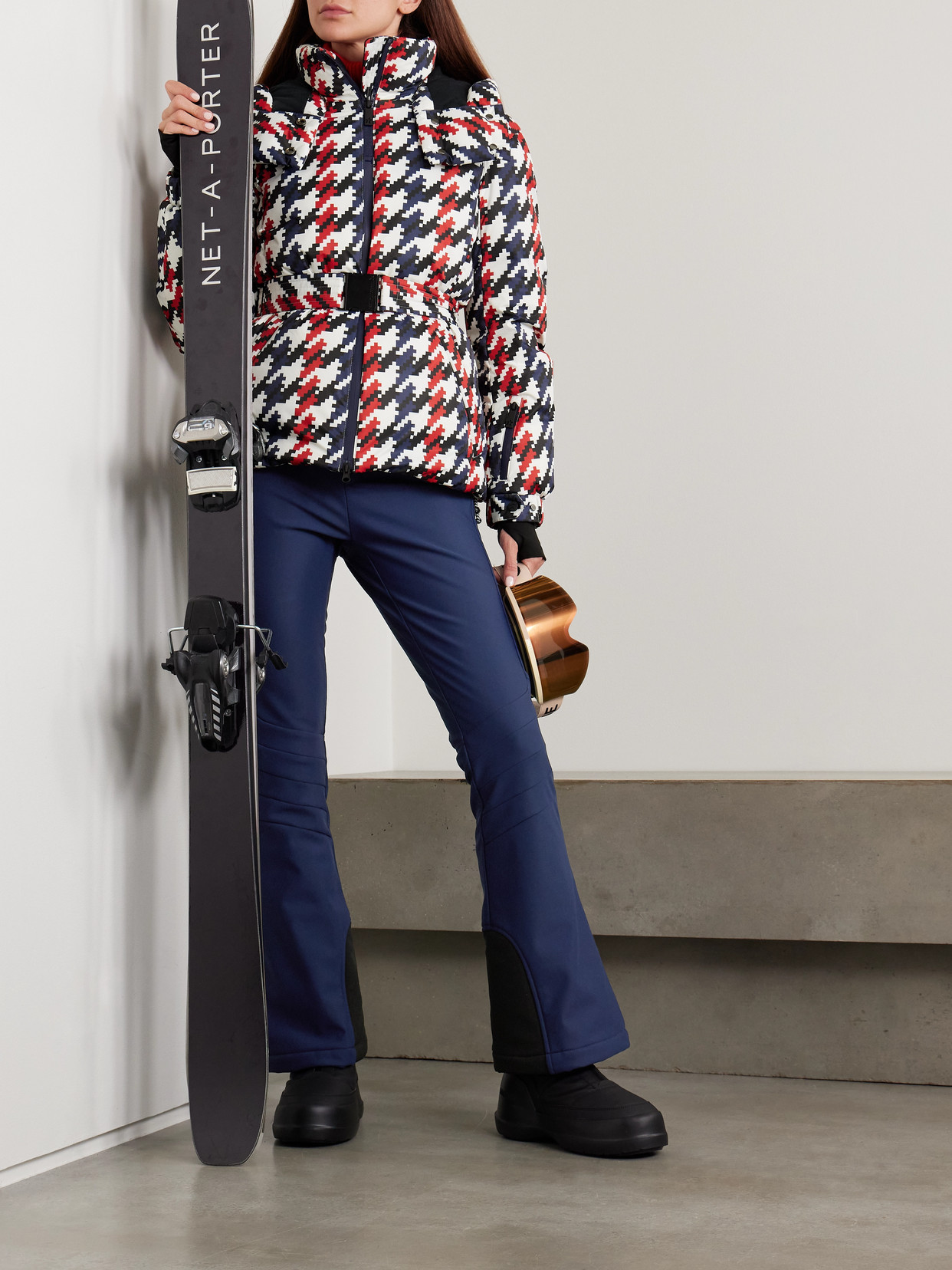 Perfect Moment Aurora Embroidered Bootcut Ski Pants In Blue