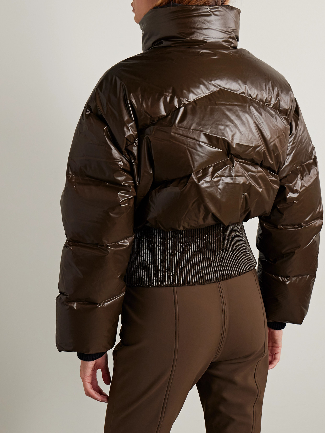 Perfect Moment Auretta Ski Bomber Jacket Chocolate In Brown