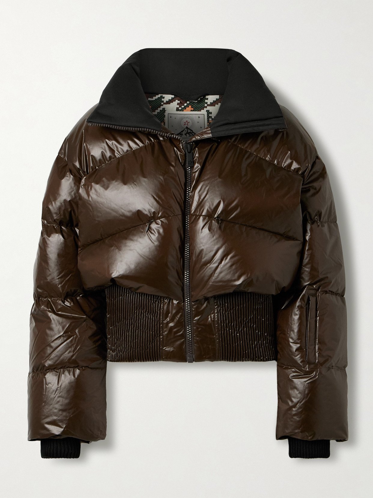 Perfect Moment Auretta Quilted Down Ski Jacket In Brown