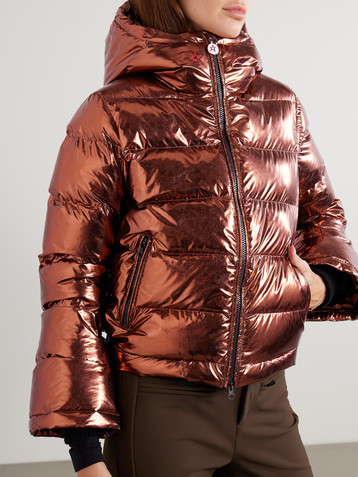 PERFECT MOMENT Polar Flare metallic quilted down ski jacket