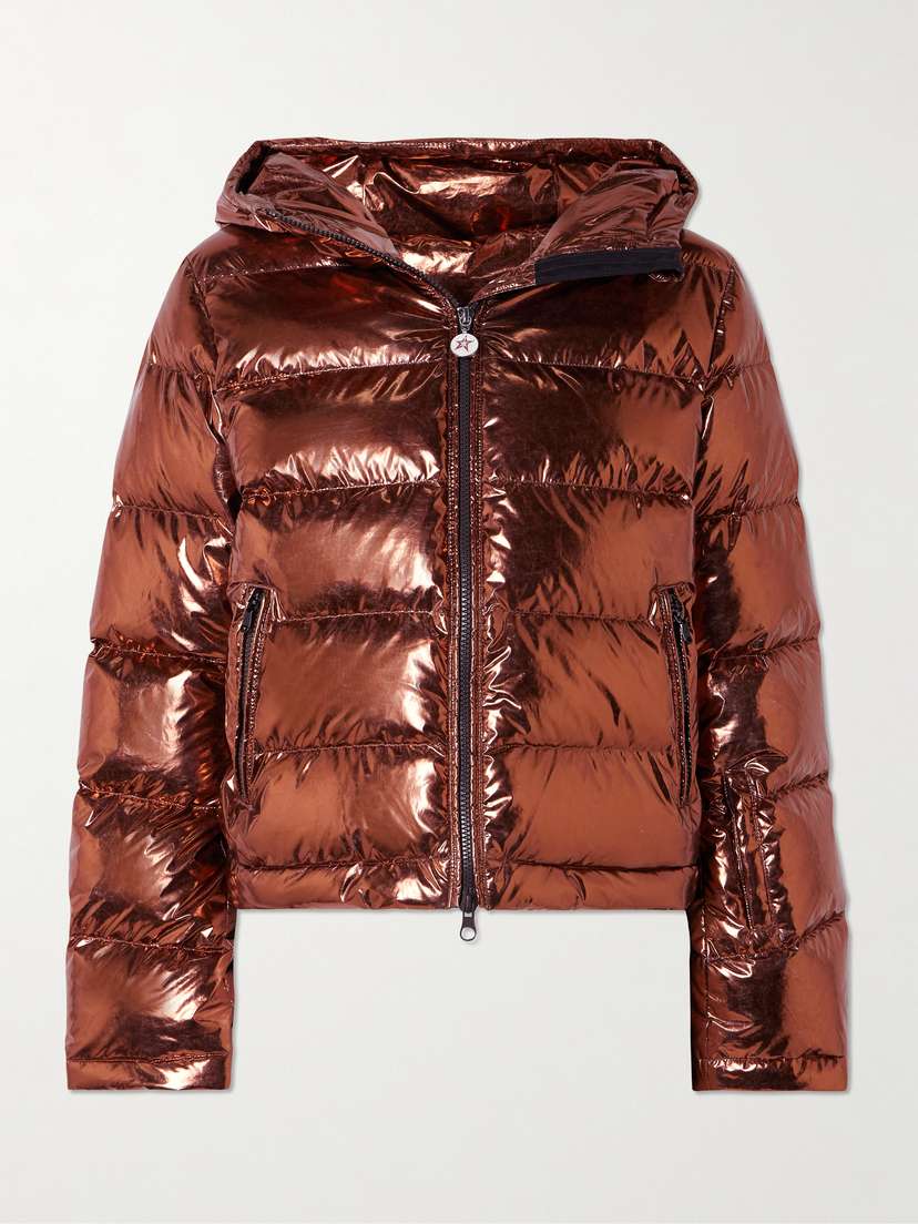 Perfect Moment Polar Flare Metallic Quilted Down Ski Jacket