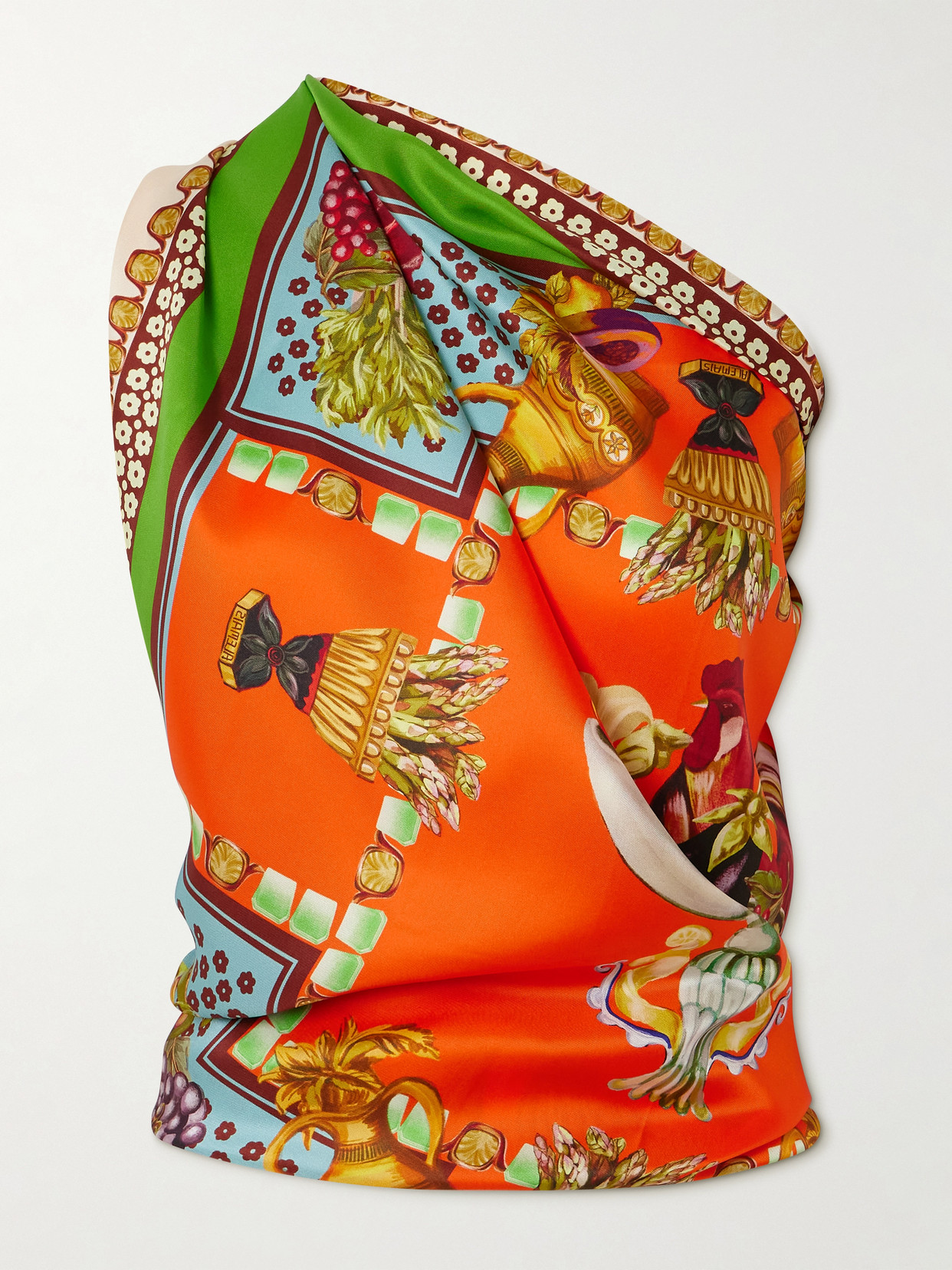Alemais Rocco Printed Silk-twill Scarf In Multi