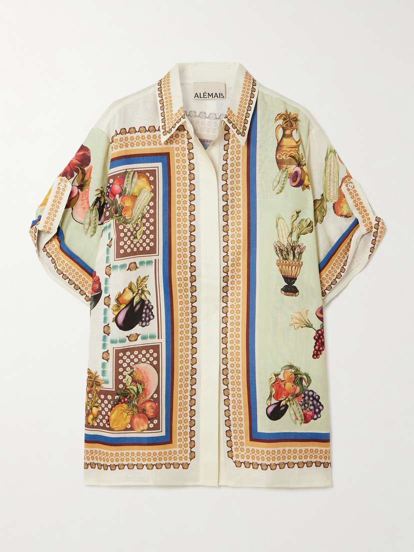 ALEMAIS Mercado Printed Linen Shirt