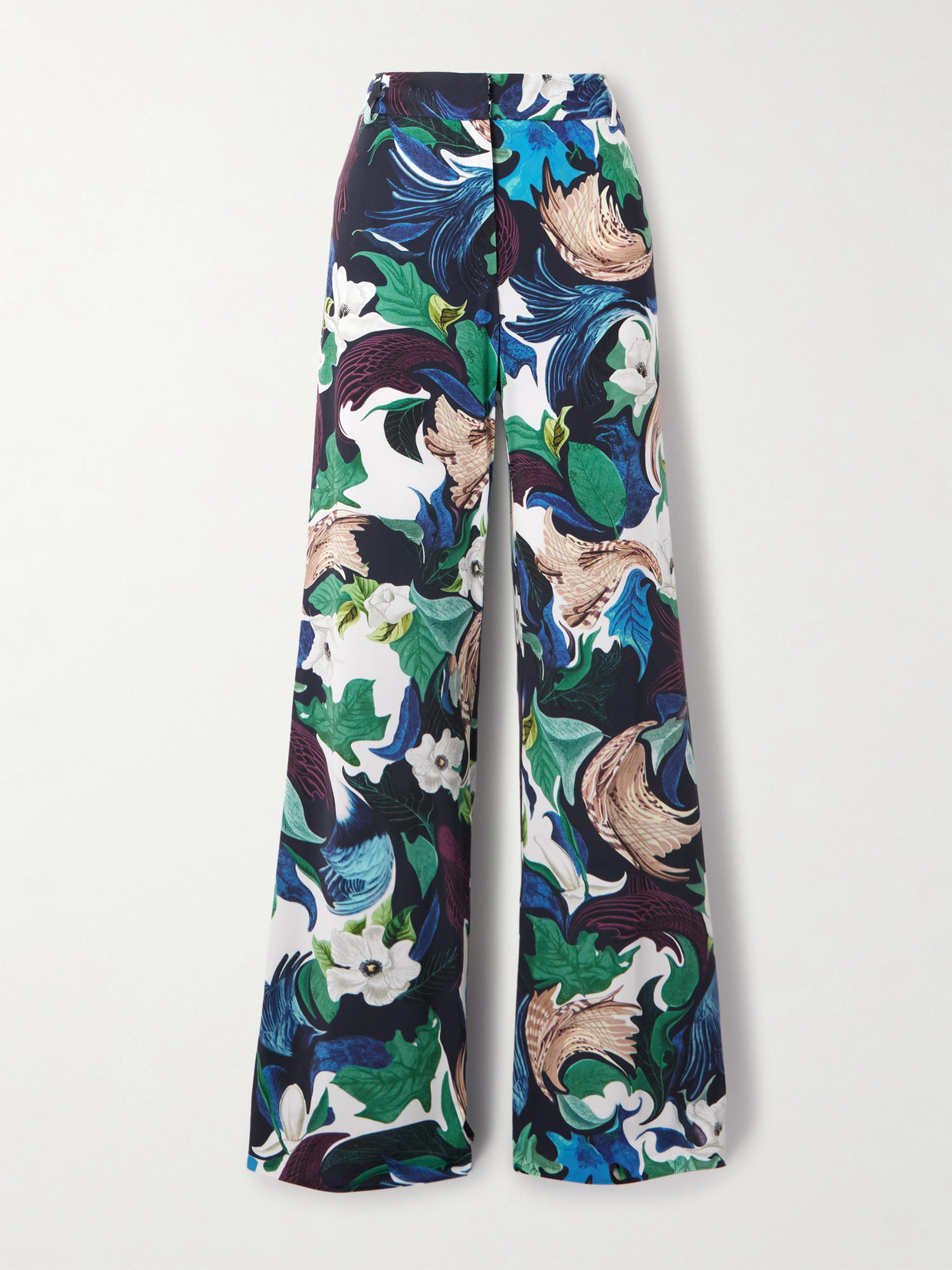 Mary Katrantzou Bryne Printed Stretch-jersey Wide-leg Pants In Multi