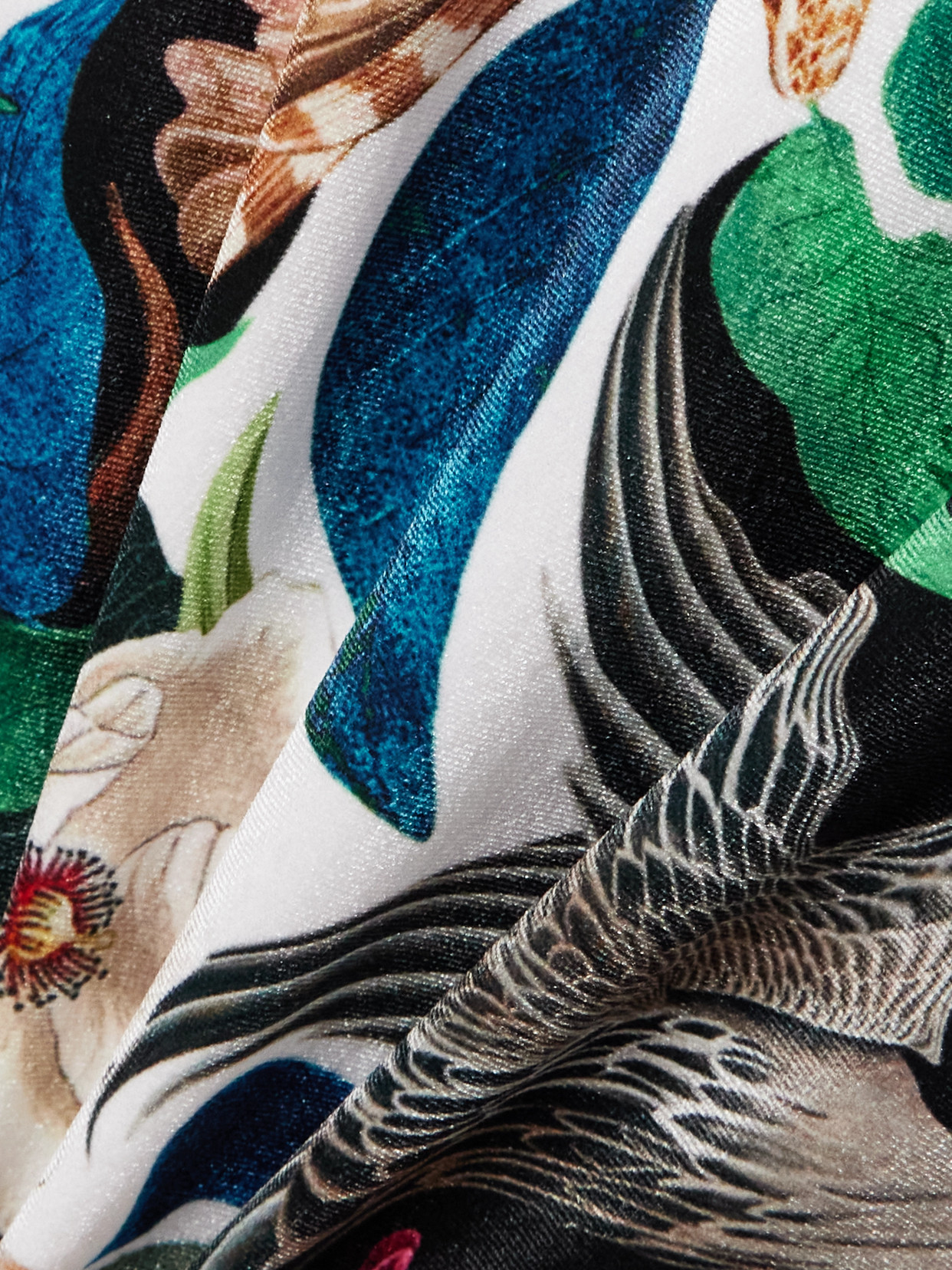 Mary Katrantzou Farris Printed Stretch-velvet Turtleneck Midi Dress In Multi