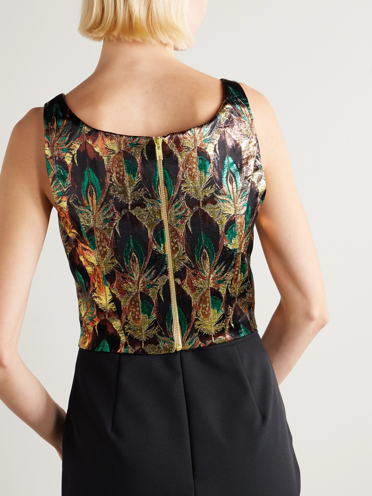 Metallic Jacquard Blouse