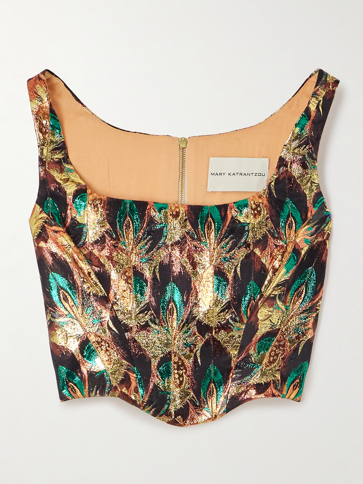 Mary Katrantzou Metallic Jacquard Blouse In Multi