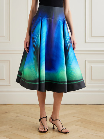 MARY KATRANTZOU Printed twill midi skirt