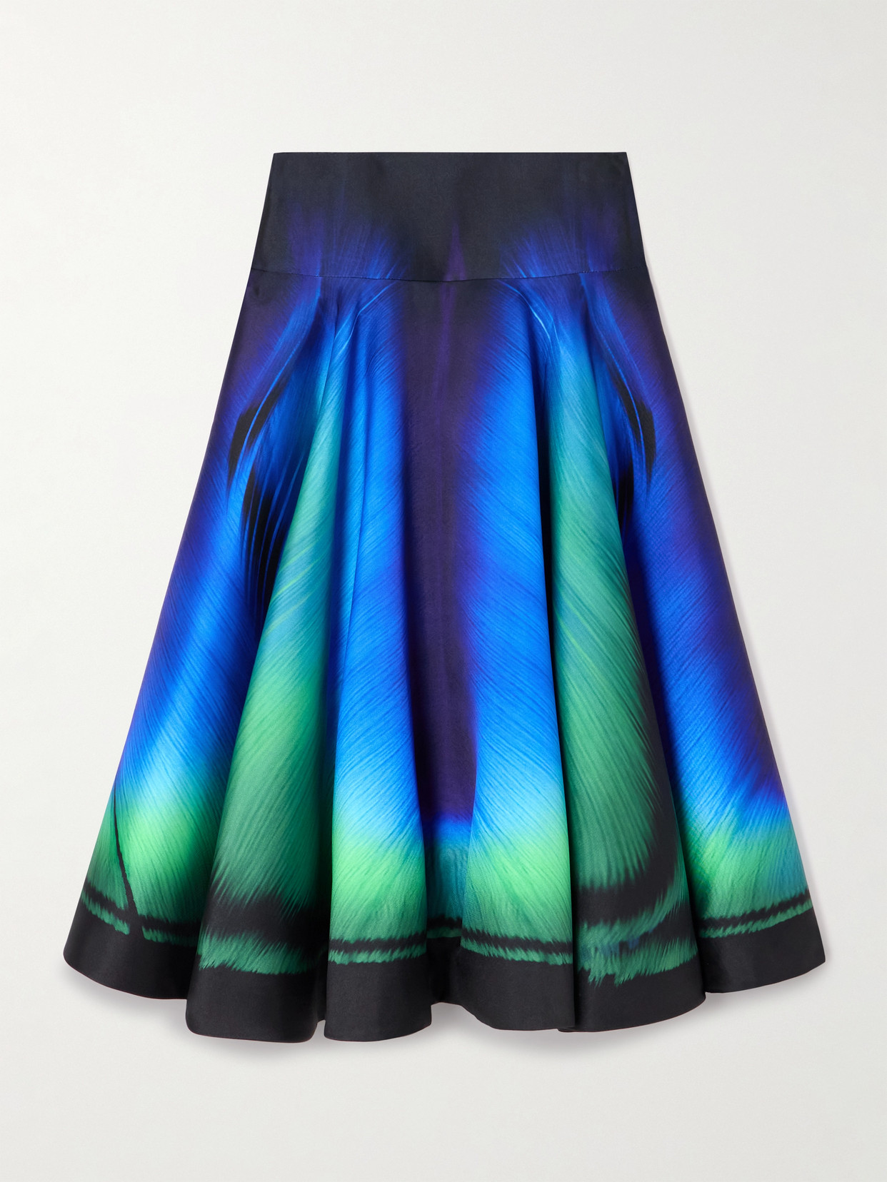 Mary Katrantzou Printed Twill Midi Skirt In Blue