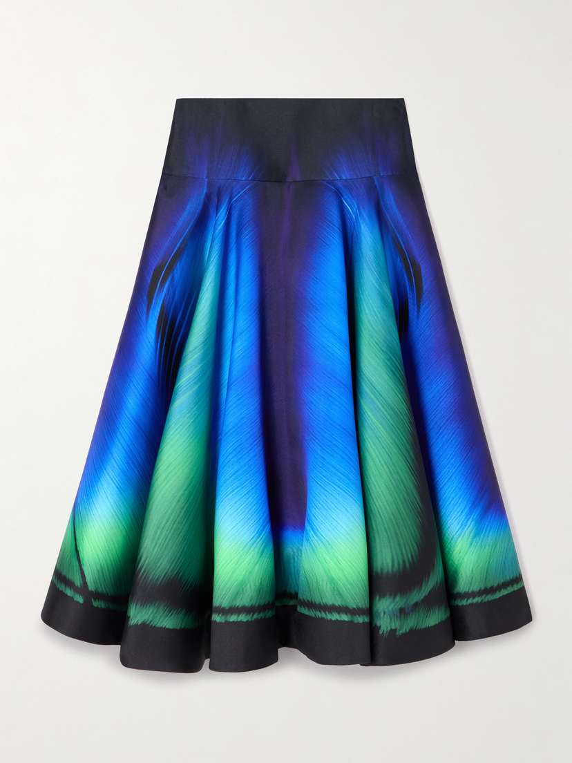 Mary Katrantzou Printed Twill Midi Skirt